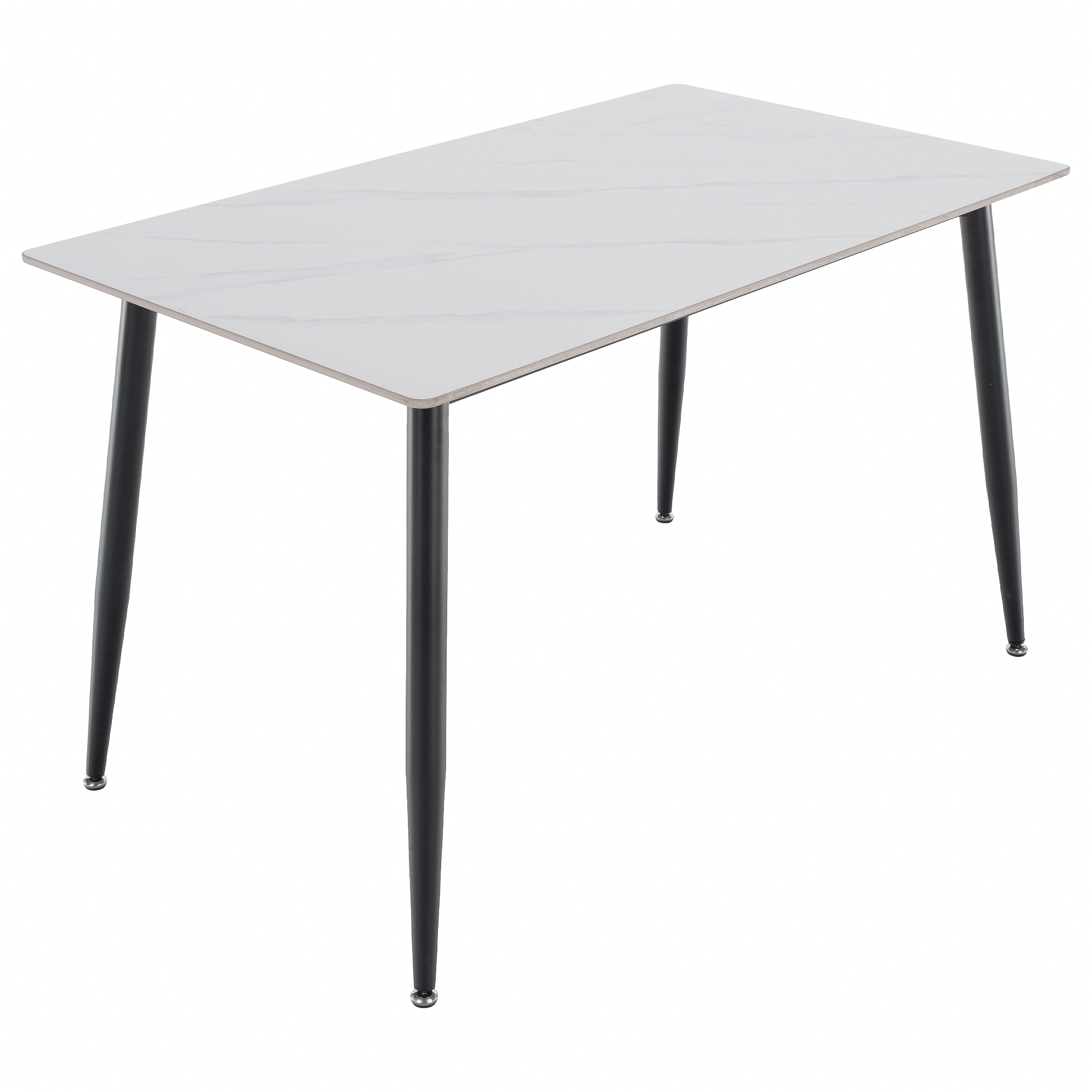 Étkezőasztal, fehér márvány/fekete, 121x71 cm, FLORENC TYP 1 Étkezőasztal, fehér márvány/fekete, 121x71 cm, FLORENC TYP 1