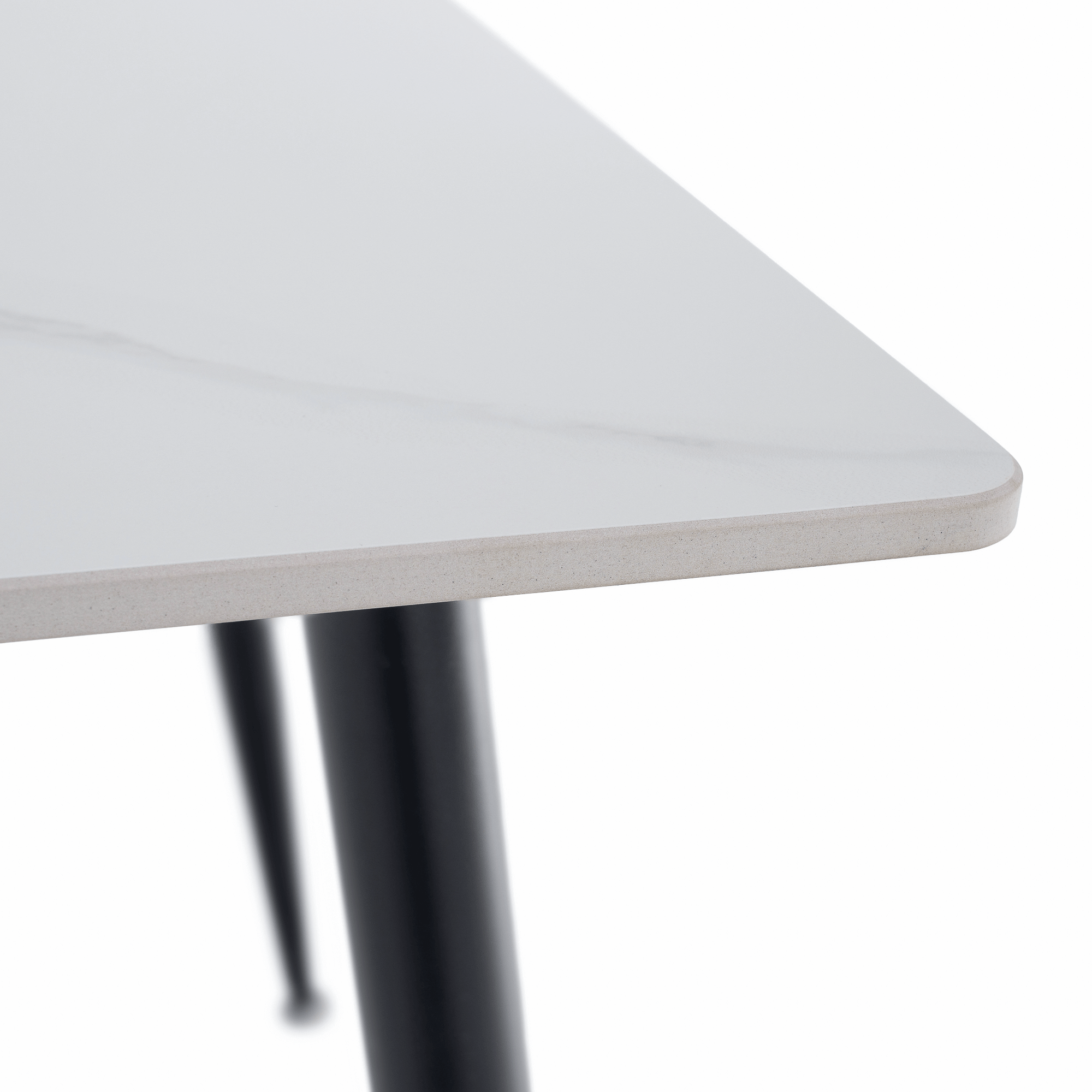 Étkezőasztal, fehér márvány/fekete, 121x71 cm, FLORENC TYP 1 Étkezőasztal, fehér márvány/fekete, 121x71 cm, FLORENC TYP 1