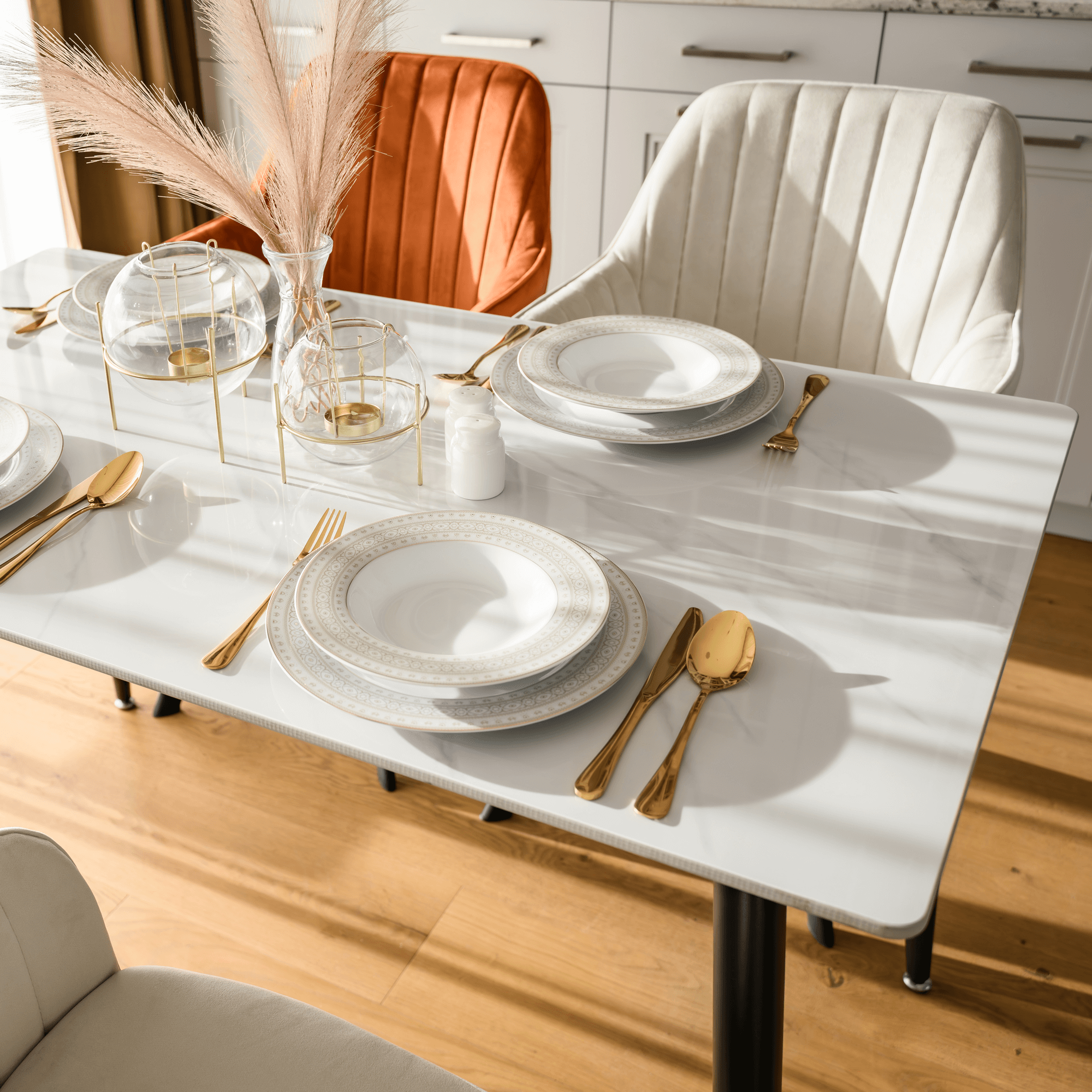 Étkezőasztal, fehér márvány/fekete, 121x71 cm, FLORENC TYP 1 Étkezőasztal, fehér márvány/fekete, 121x71 cm, FLORENC TYP 1