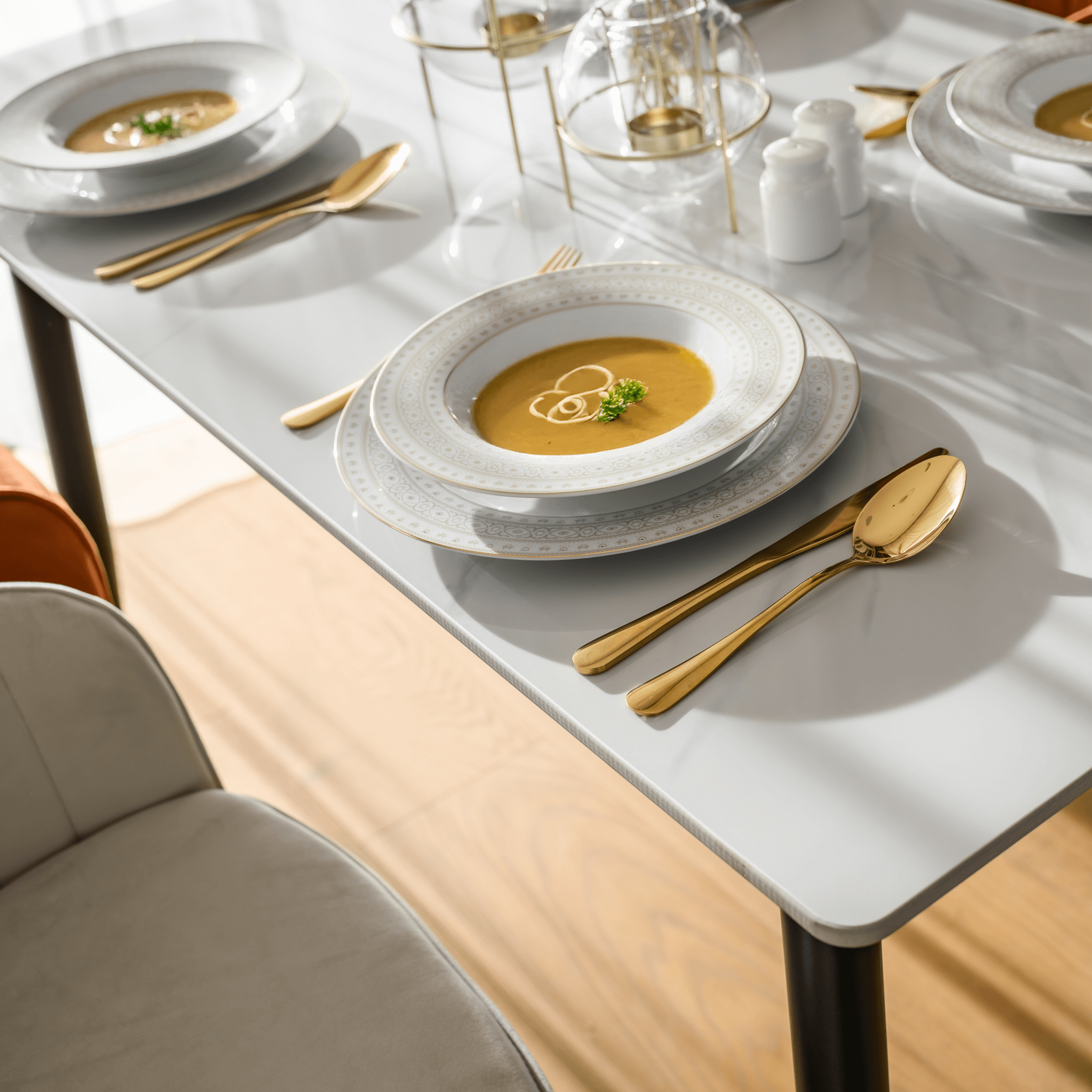 Étkezőasztal, fehér márvány/fekete, 121x71 cm, FLORENC TYP 1 Étkezőasztal, fehér márvány/fekete, 121x71 cm, FLORENC TYP 1