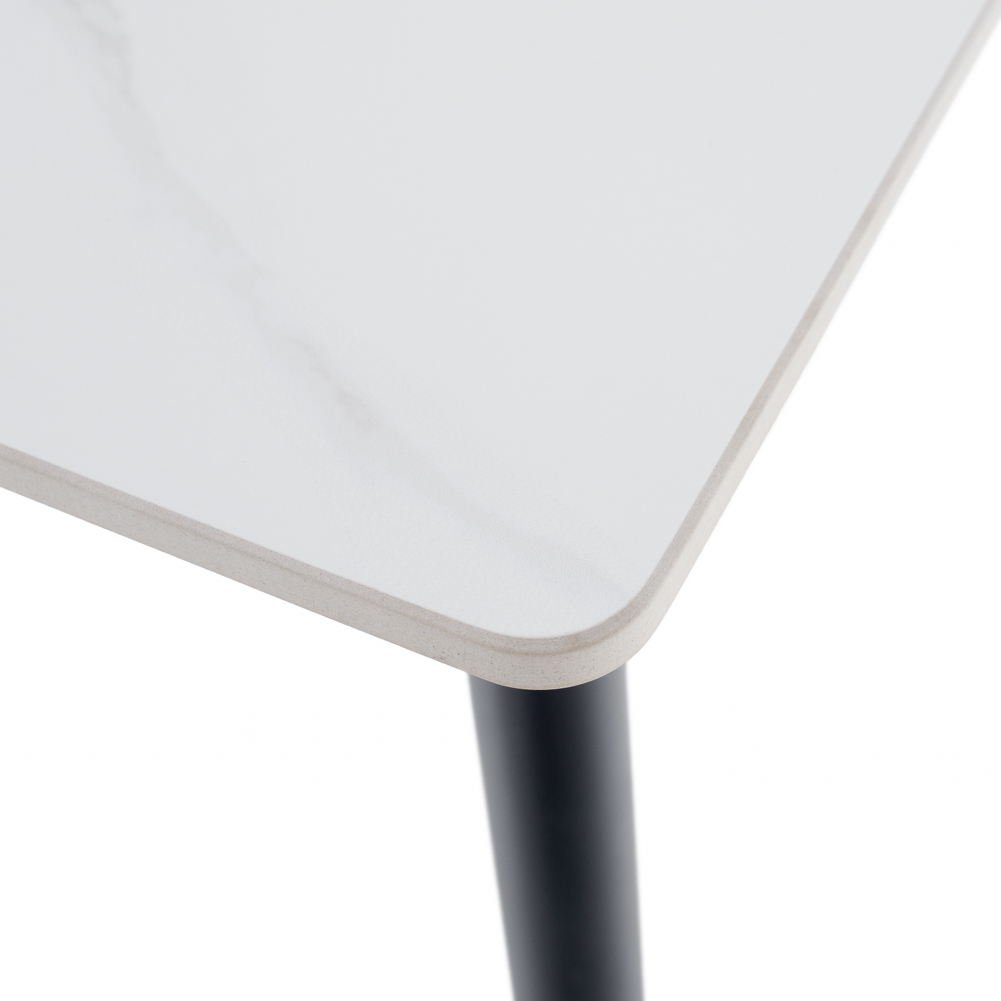 Étkezőasztal, fehér márvány/fekete, 160x80 cm, FLORENC TYP 2 Étkezőasztal, fehér márvány/fekete, 160x80 cm, FLORENC TYP 2