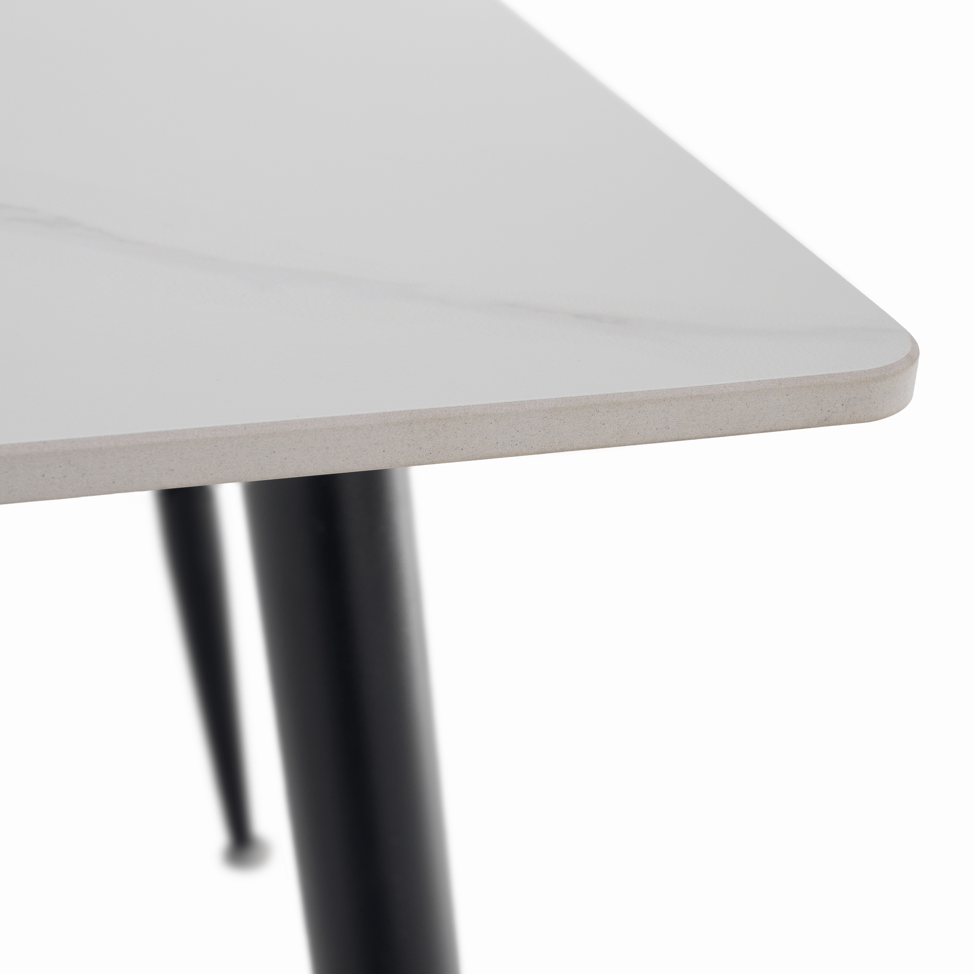 Étkezőasztal, fehér márvány/fekete, 160x80 cm, FLORENC TYP 2 Étkezőasztal, fehér márvány/fekete, 160x80 cm, FLORENC TYP 2