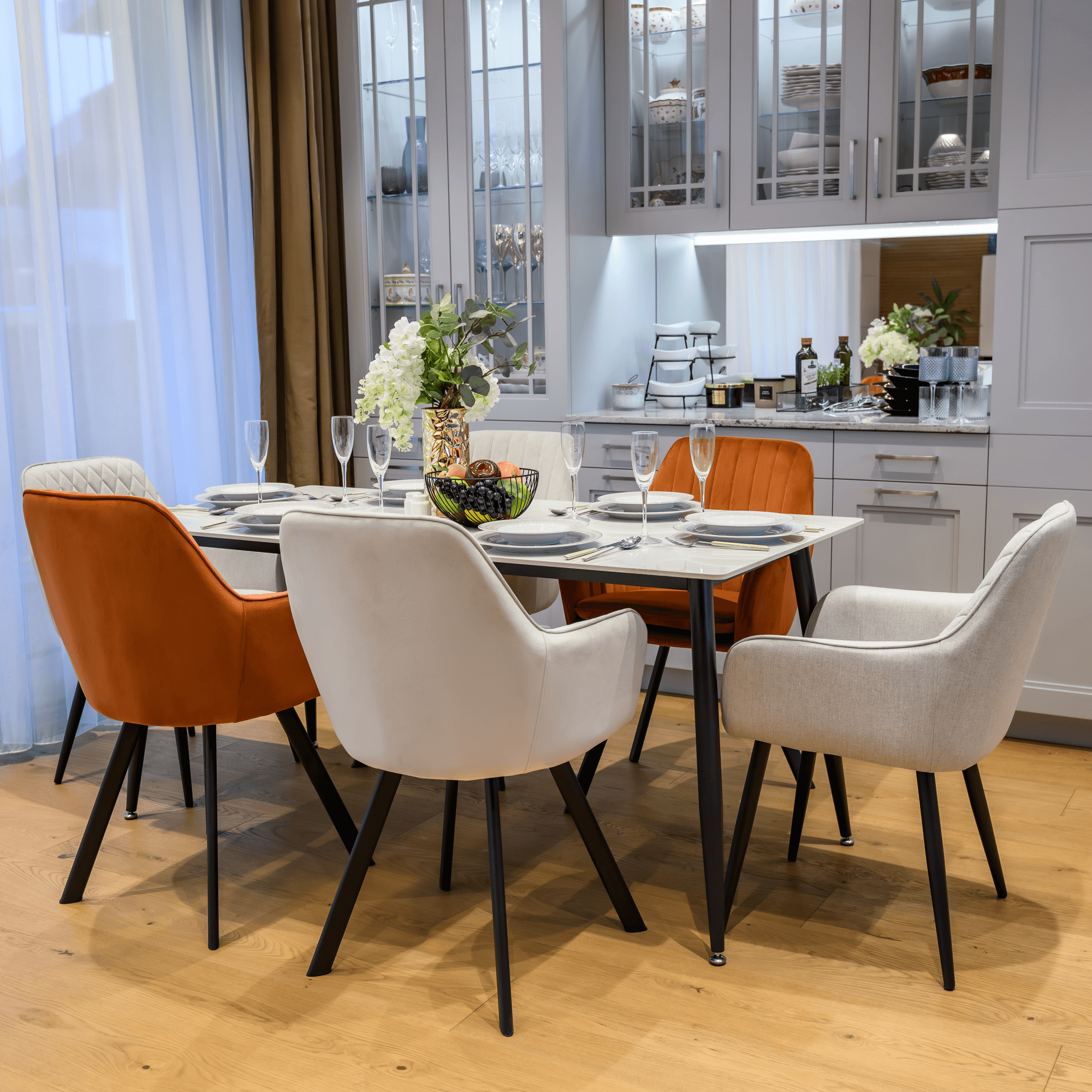 Étkezőasztal, fehér márvány/fekete, 160x80 cm, FLORENC TYP 2 Étkezőasztal, fehér márvány/fekete, 160x80 cm, FLORENC TYP 2