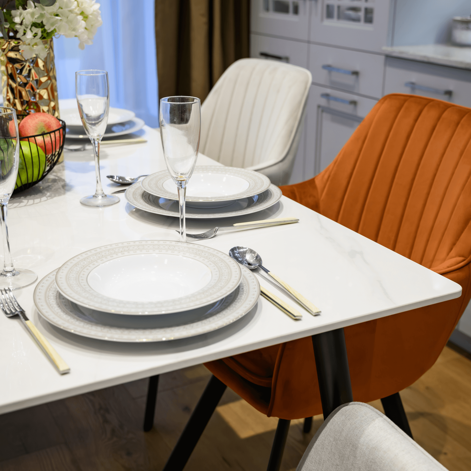 Étkezőasztal, fehér márvány/fekete, 160x80 cm, FLORENC TYP 2 Étkezőasztal, fehér márvány/fekete, 160x80 cm, FLORENC TYP 2