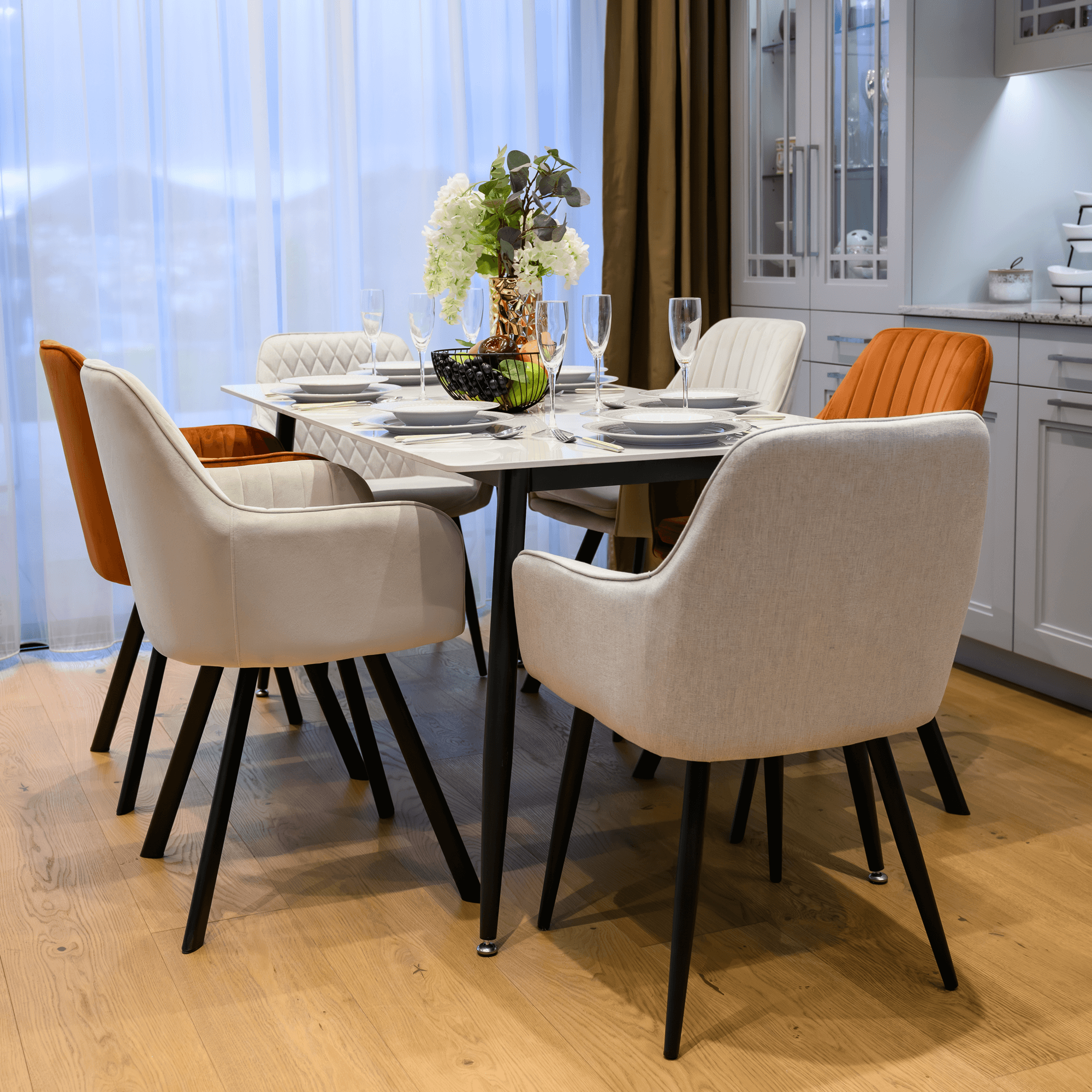 Étkezőasztal, fehér márvány/fekete, 160x80 cm, FLORENC TYP 2 Étkezőasztal, fehér márvány/fekete, 160x80 cm, FLORENC TYP 2