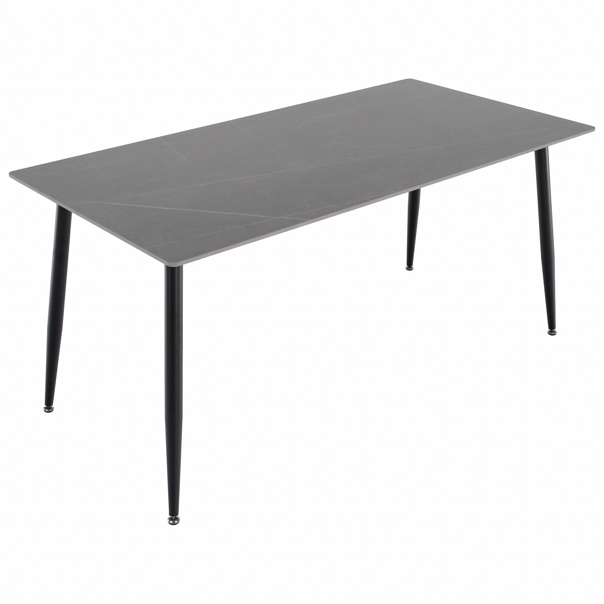 Étkezőasztal, szürke márvány/fekete, 160x80 cm, FLORENC TYP 2 Étkezőasztal, szürke márvány/fekete, 160x80 cm, FLORENC TYP 2