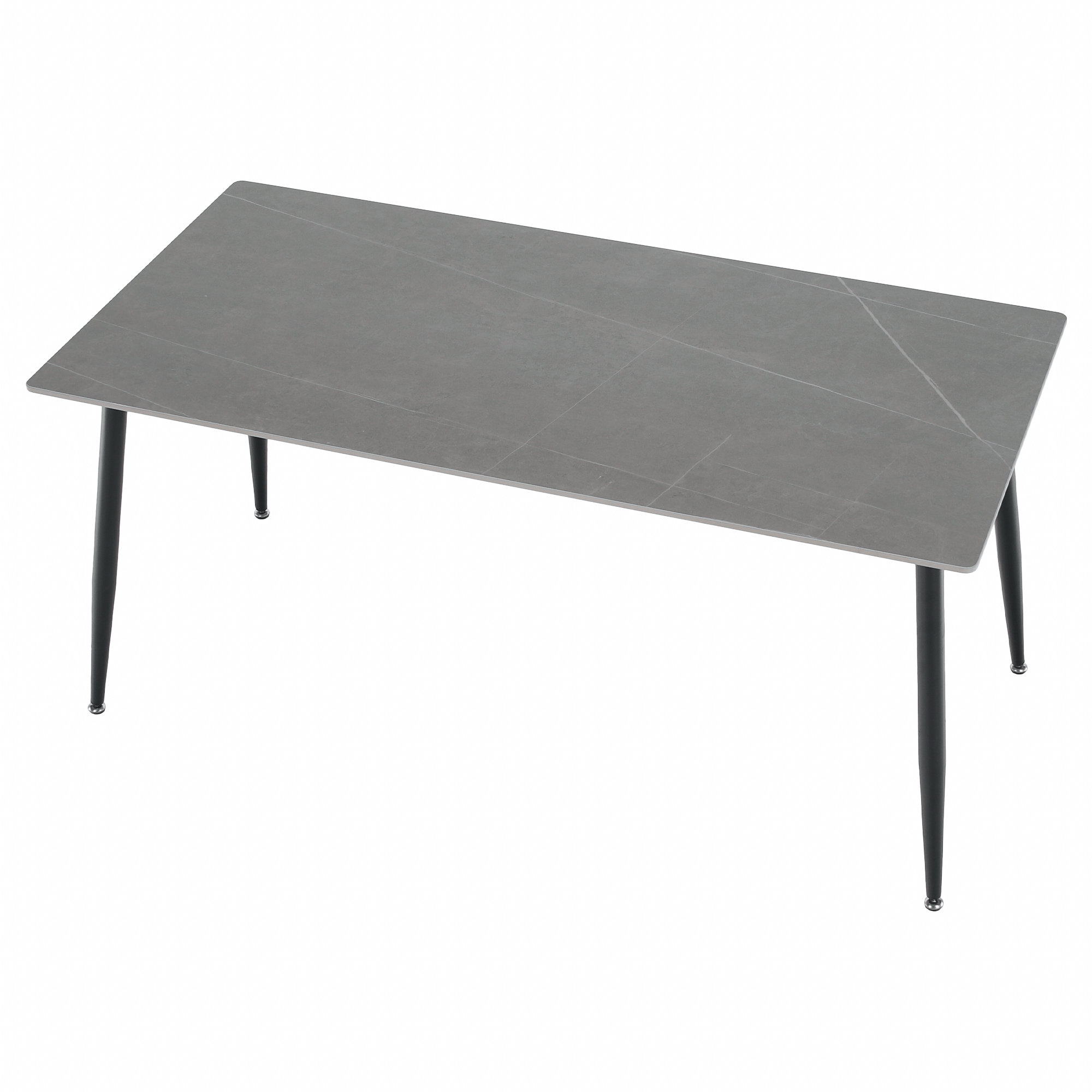 Étkezőasztal, szürke márvány/fekete, 160x80 cm, FLORENC TYP 2 Étkezőasztal, szürke márvány/fekete, 160x80 cm, FLORENC TYP 2