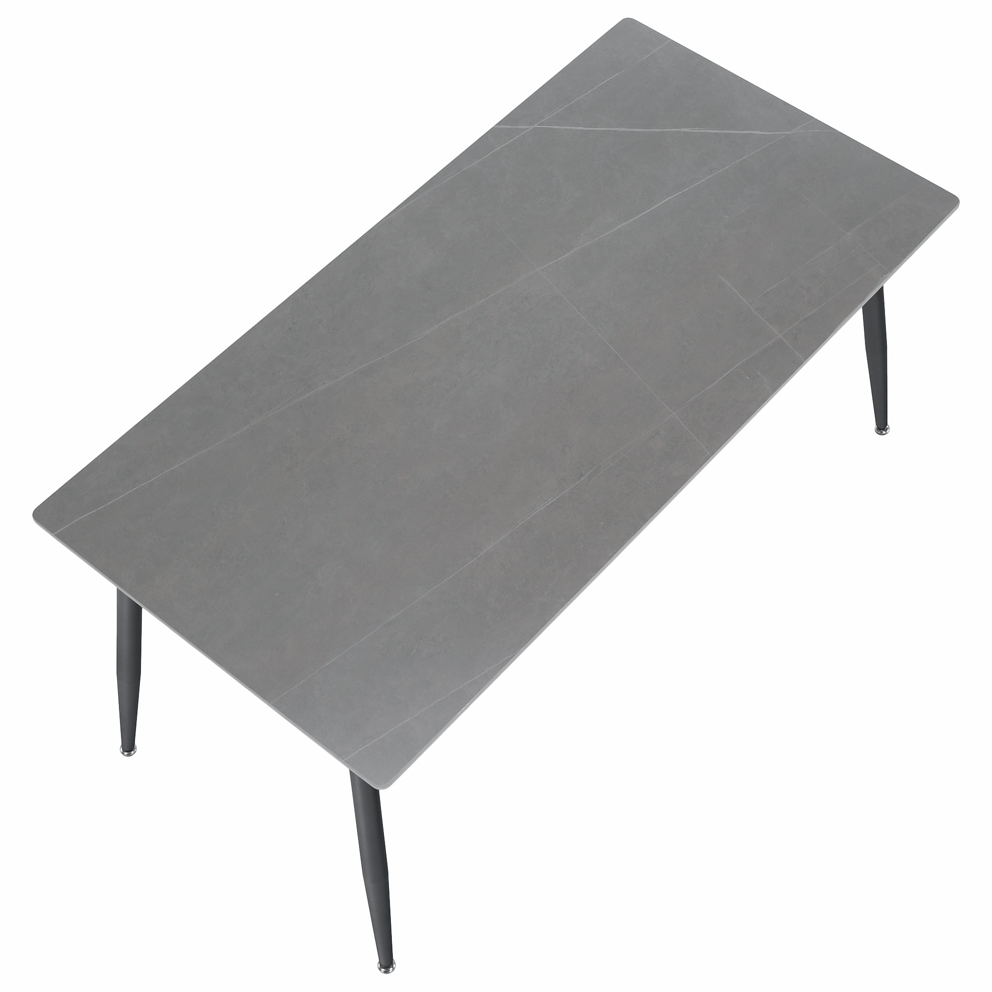 Étkezőasztal, szürke márvány/fekete, 160x80 cm, FLORENC TYP 2 Étkezőasztal, szürke márvány/fekete, 160x80 cm, FLORENC TYP 2