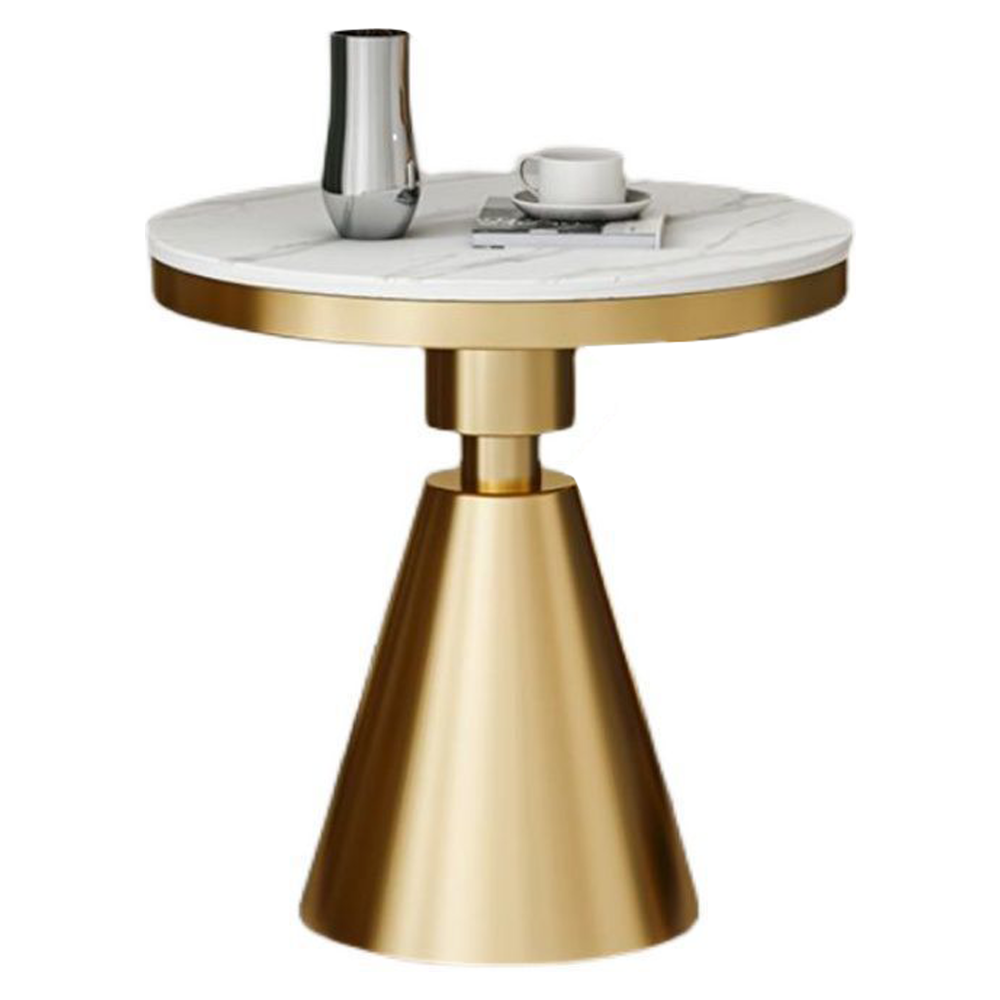 Jedálenský stôl, zlatá/biely mramor, GREIS TYP 1