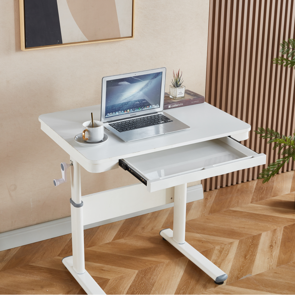 Növekvő íróasztal, fehér, JANIS