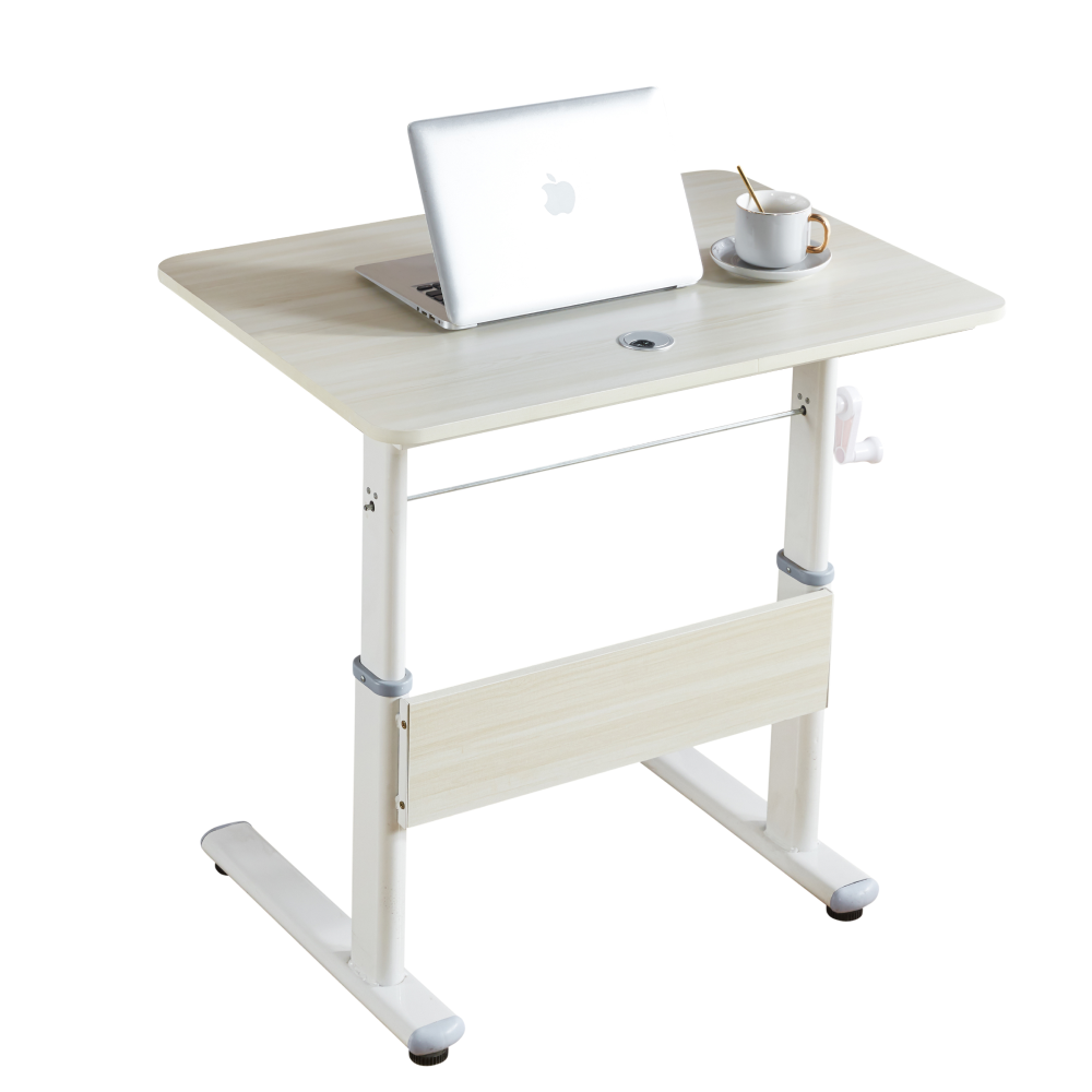 Növekvő íróasztal, tölgy/fehér, KASIOS