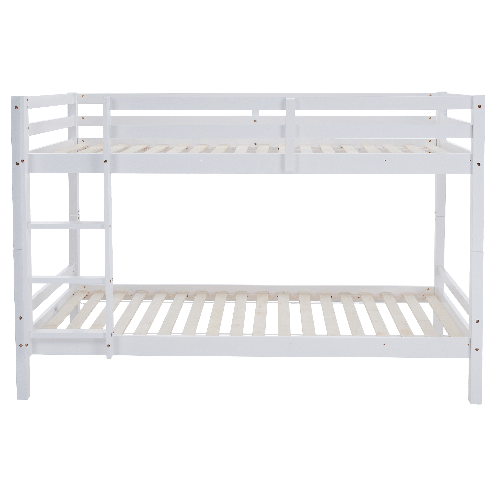 Poschodová posteľ, 90x200, masívne drevo, biela, INEZA