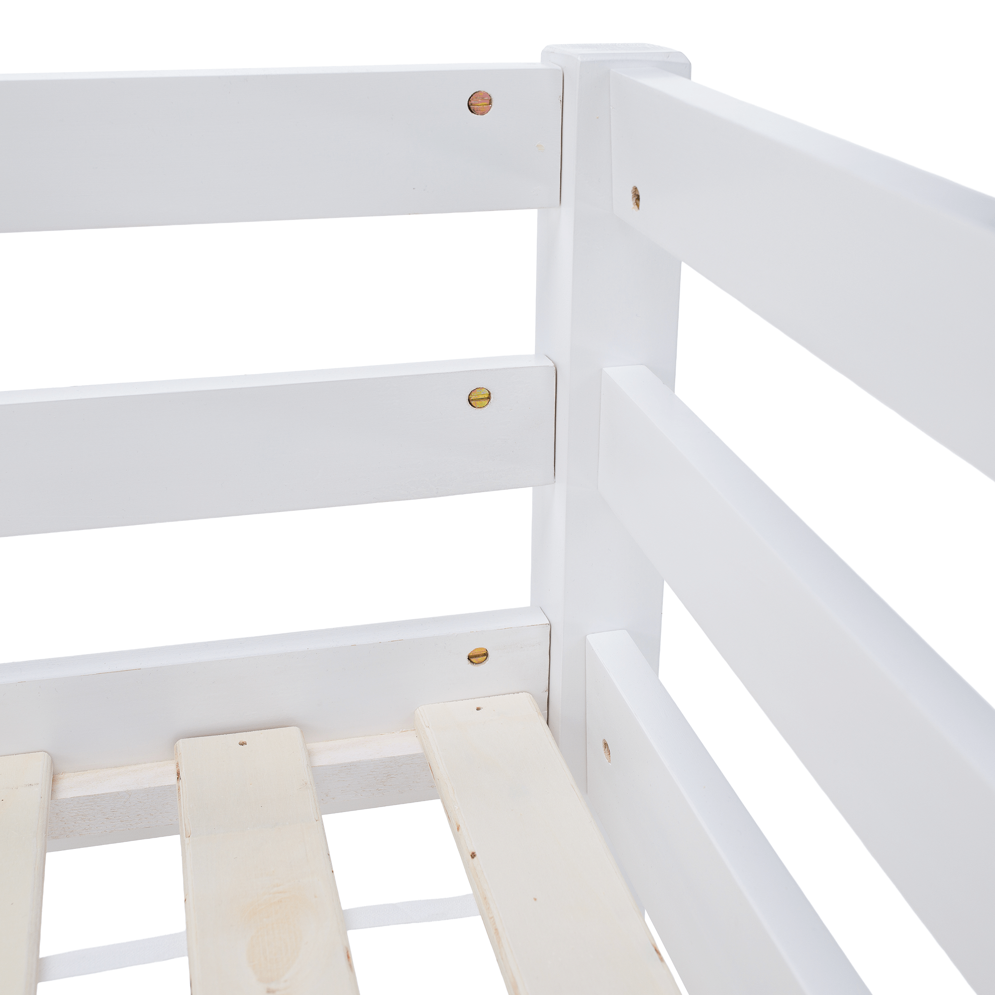 Poschodová posteľ, 90x200, masívne drevo, biela, INEZA