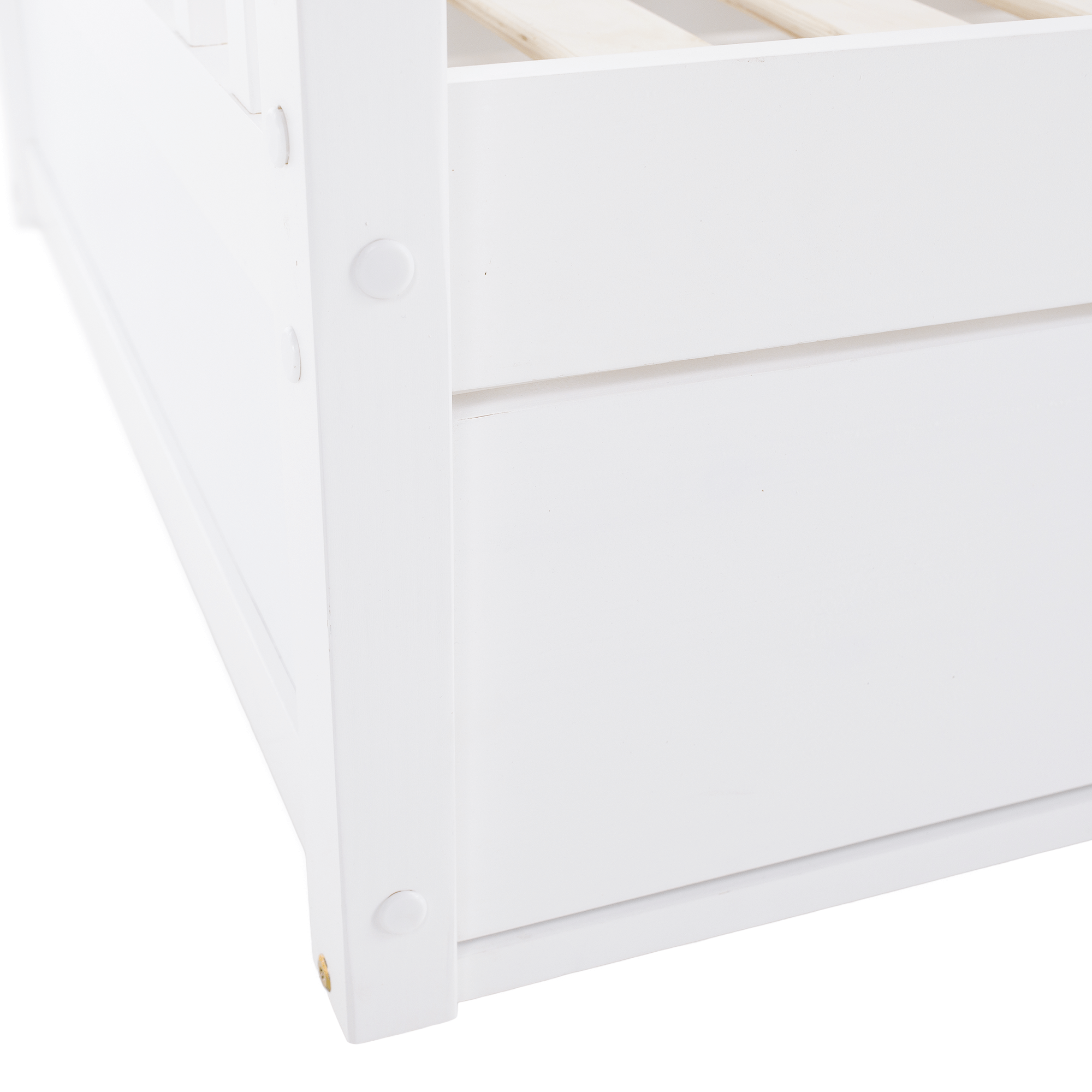 Montessori ágy, 90x200, fehér, tömör, BIANKA