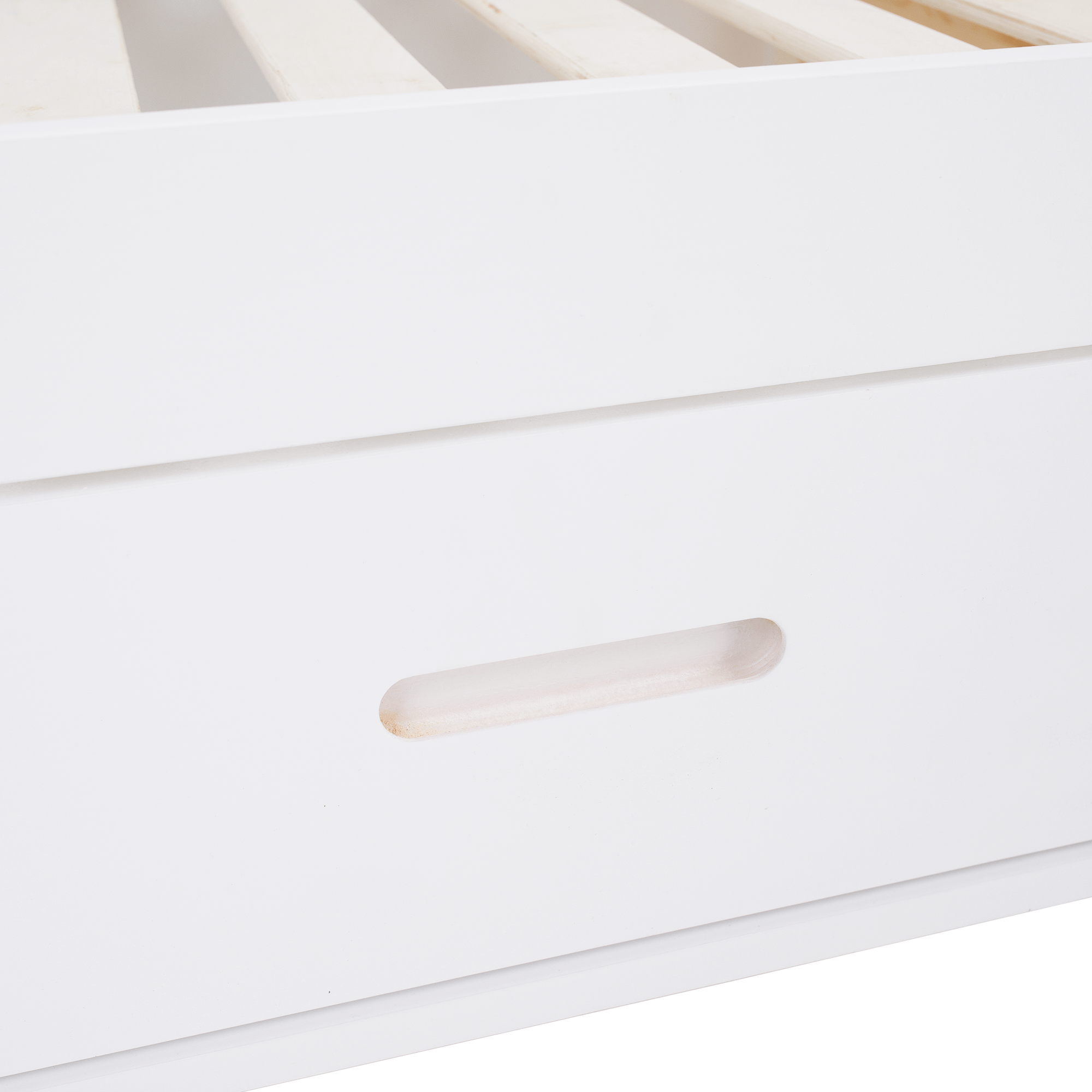 Montessori ágy, 90x200, fehér, tömör, BIANKA