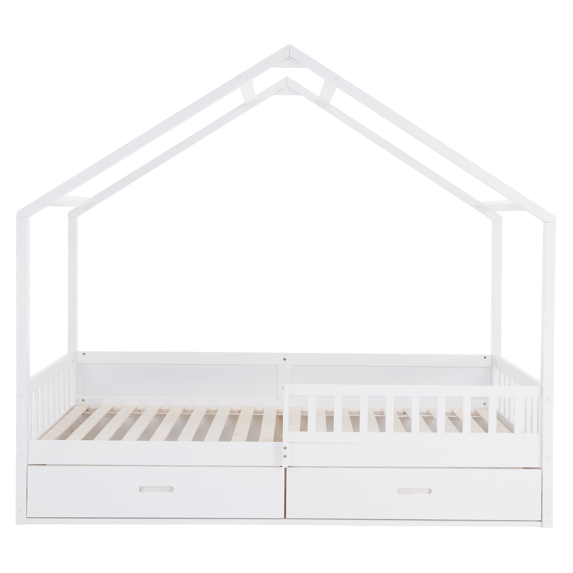 Montessori ágy, 90x200, fehér, tömör, BIANKA