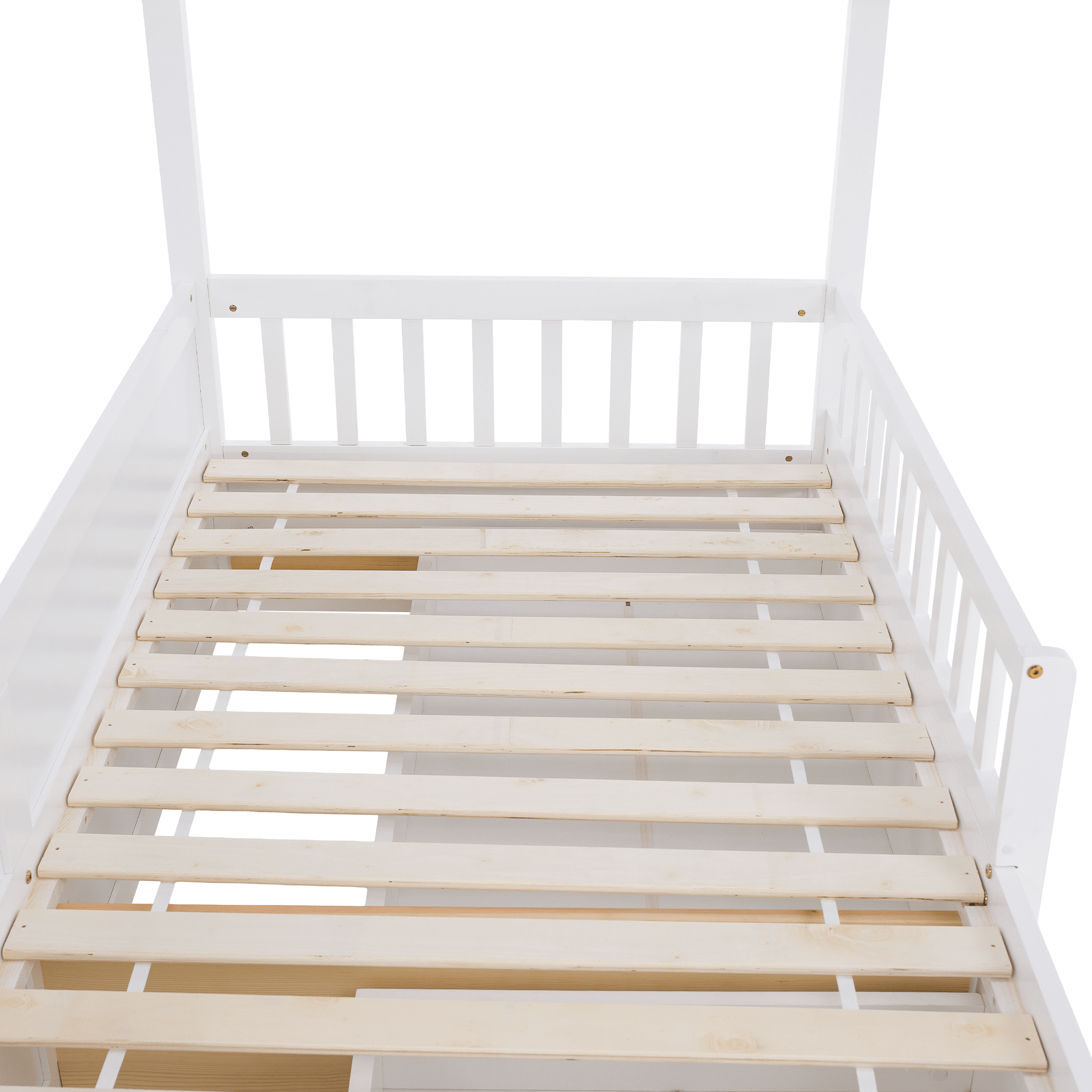 Montessori ágy, 90x200, fehér, tömör, BIANKA