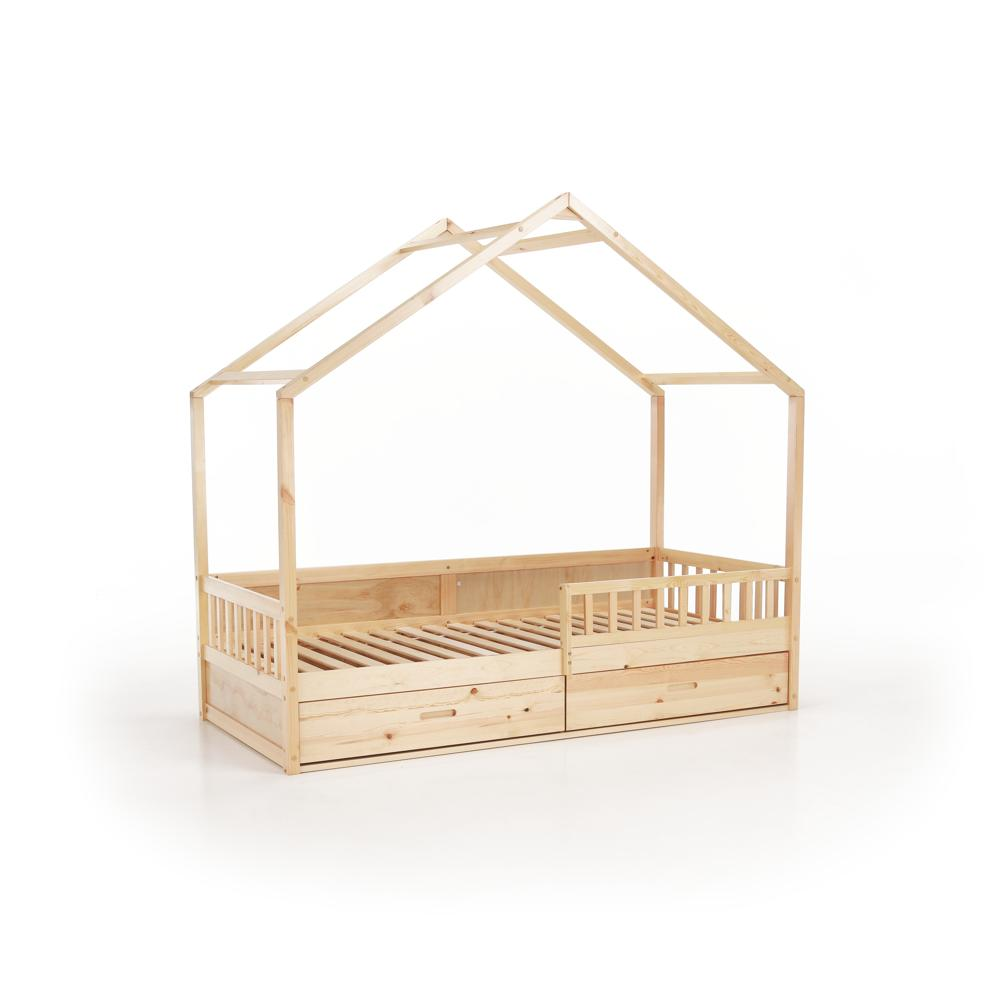 Montessori ágy, 90x200, természetes, tömör, BIANKA