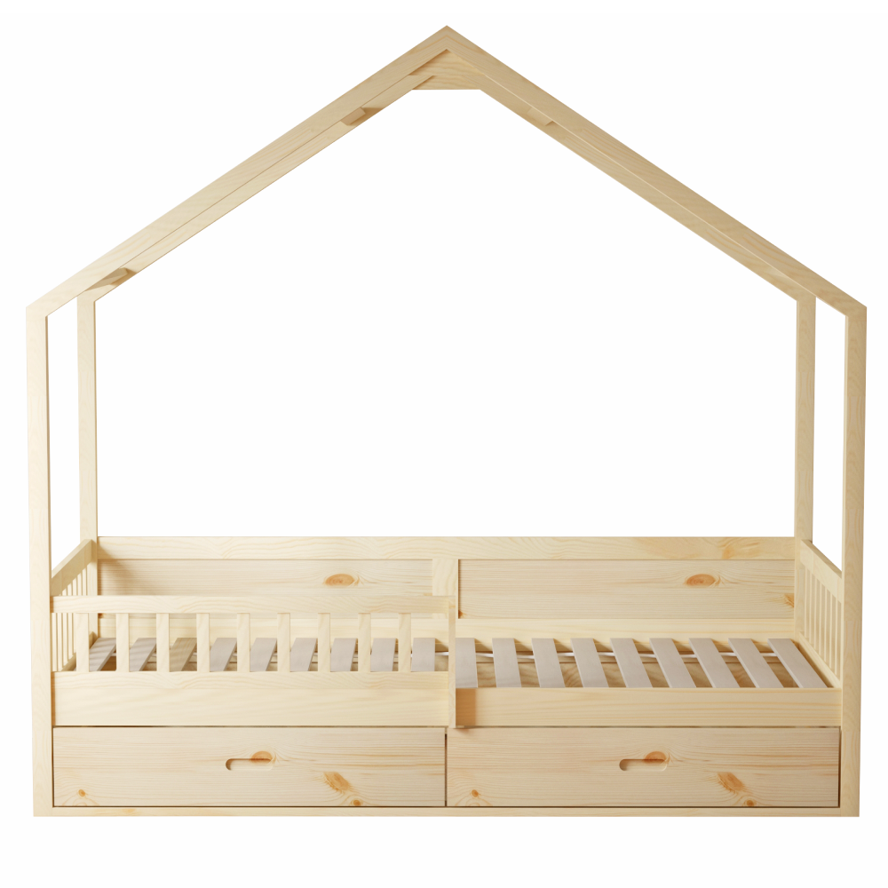 Montessori posteľ, 90x200, prírodná, masív, BIANKA