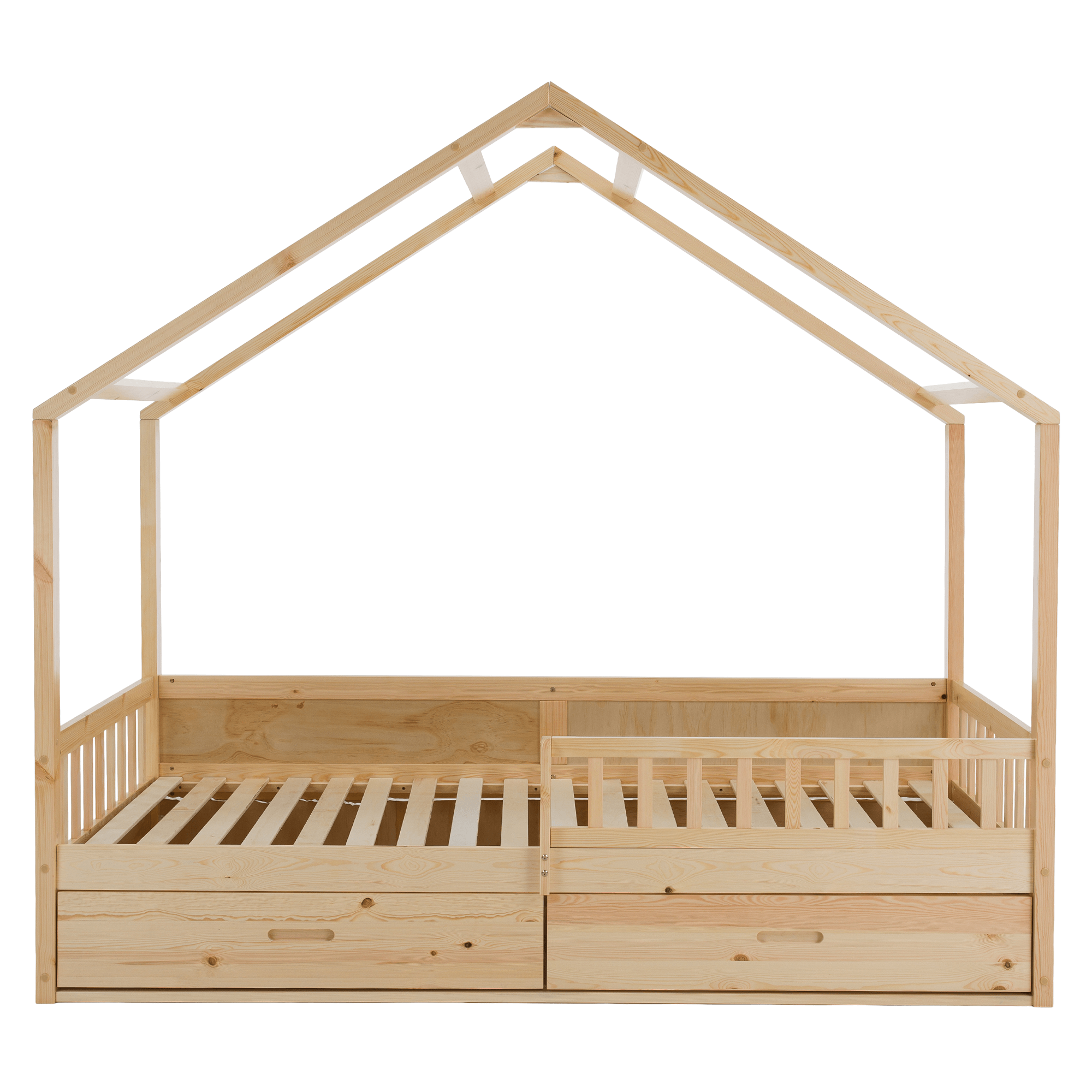 Montessori ágy, 90x200, természetes, tömör, BIANKA