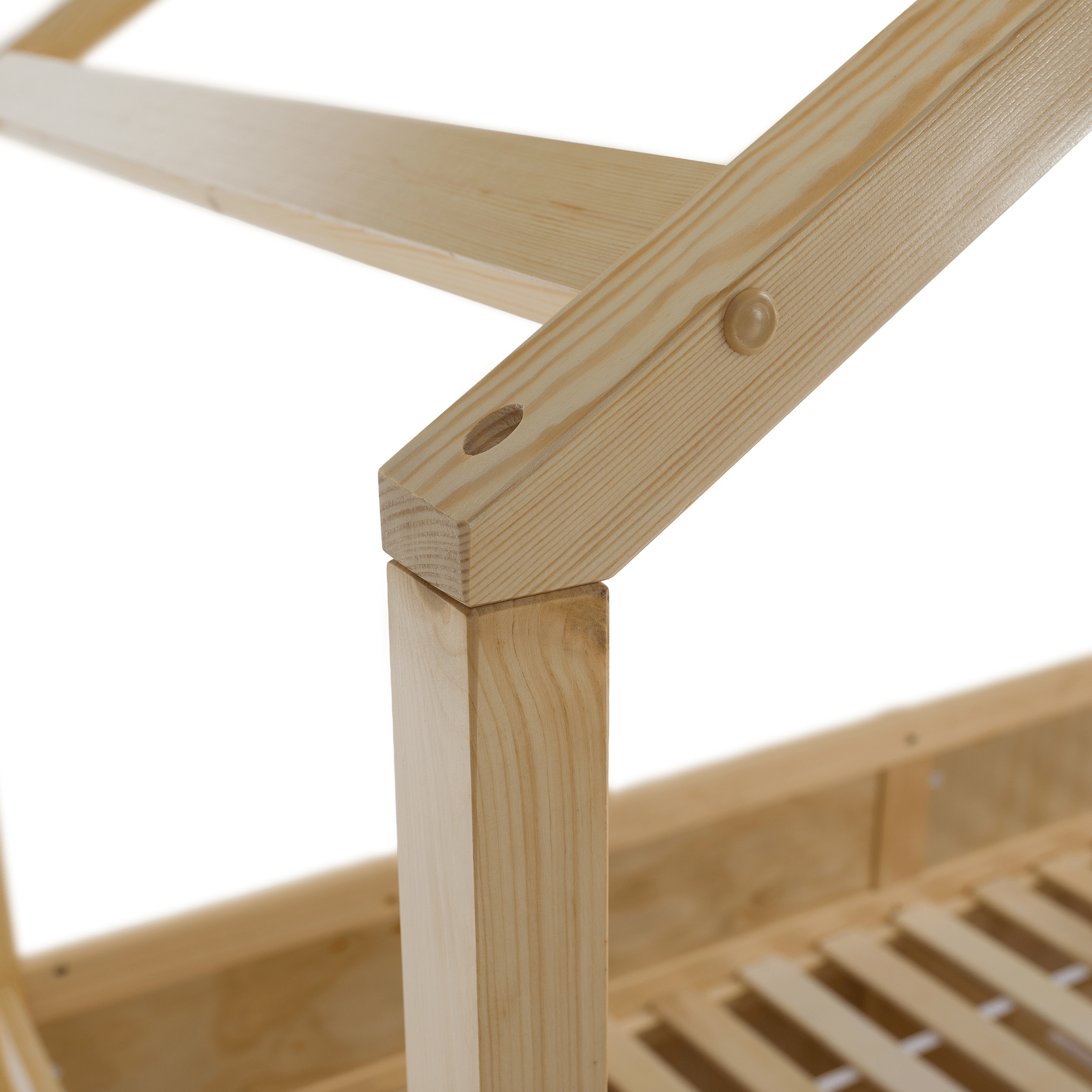 Montessori ágy, 90x200, természetes, tömör, BIANKA