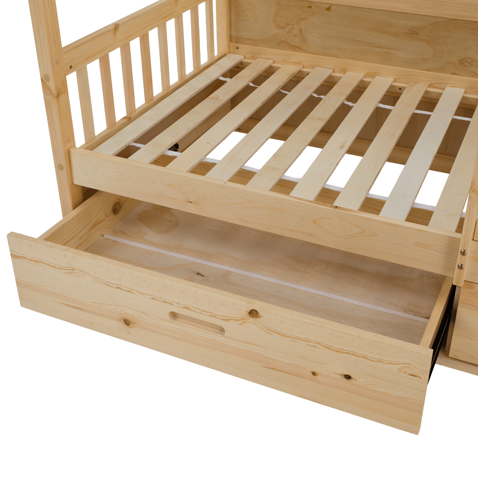 Montessori ágy, 90x200, természetes, tömör, BIANKA