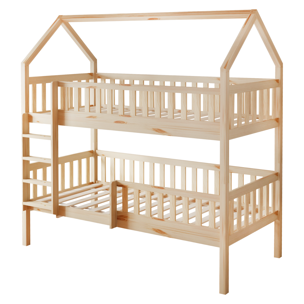 Montessori emeletes ágy pótággyal, természetes, VENITA TYP 1