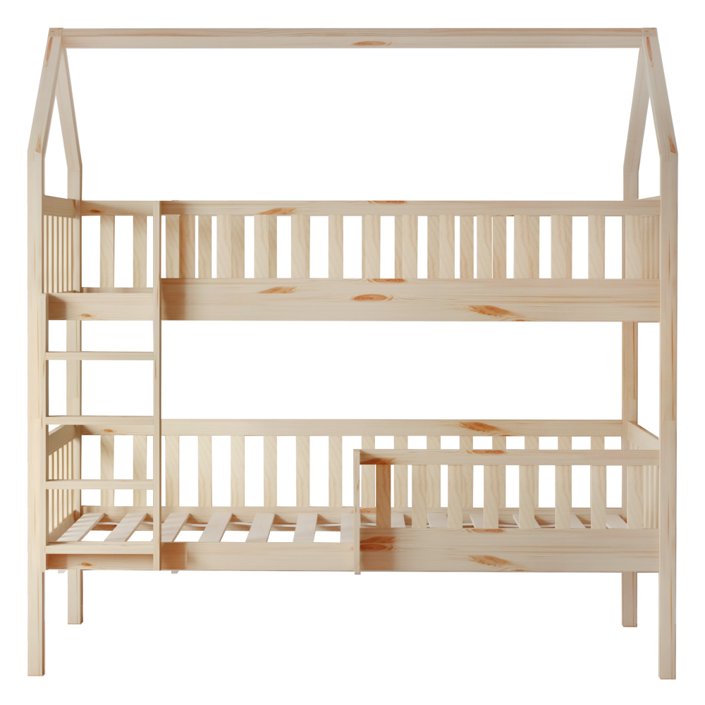 Montessori emeletes ágy pótággyal, természetes, VENITA TYP 1