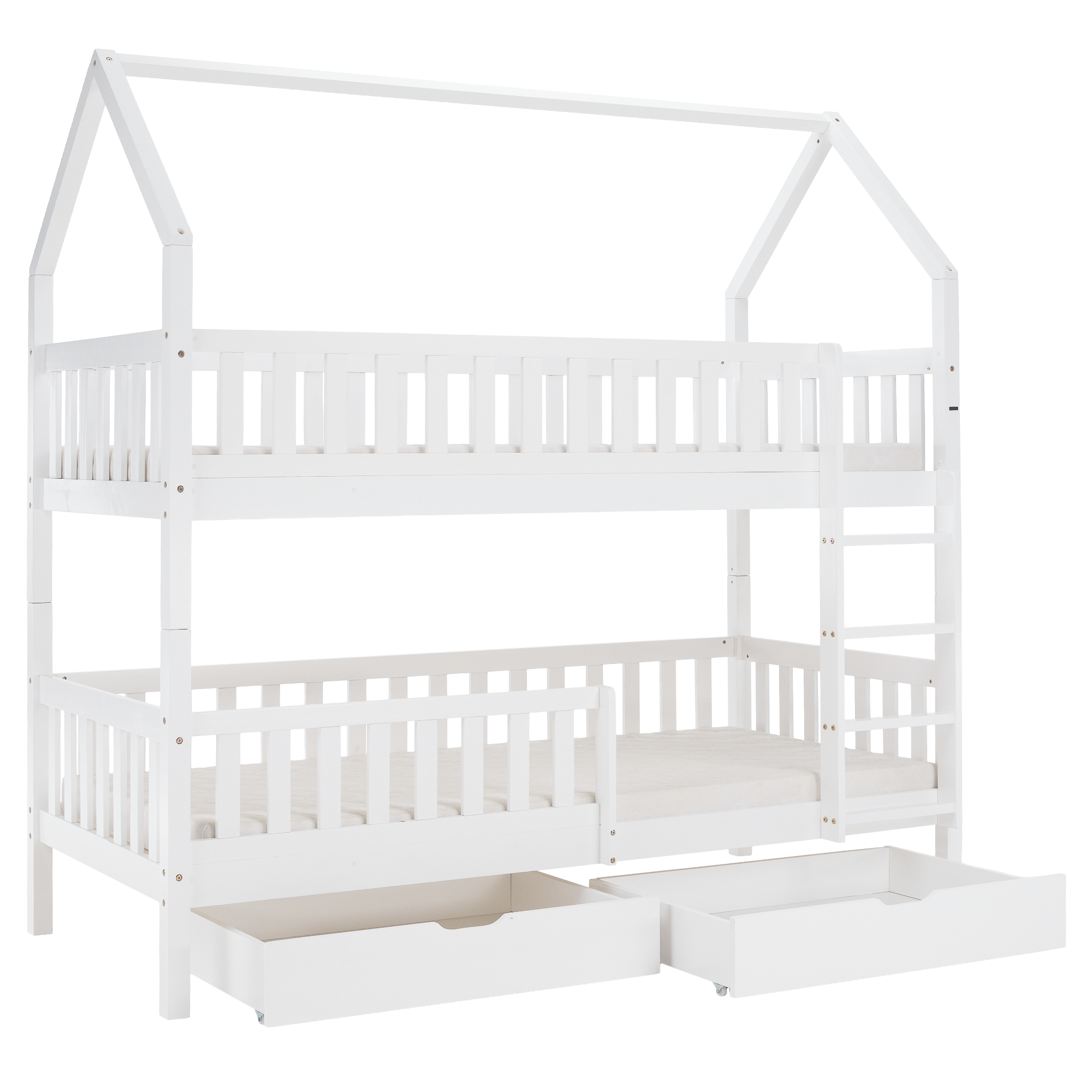 Montessori emeletes ágy, fehér, VENITA TYP 2