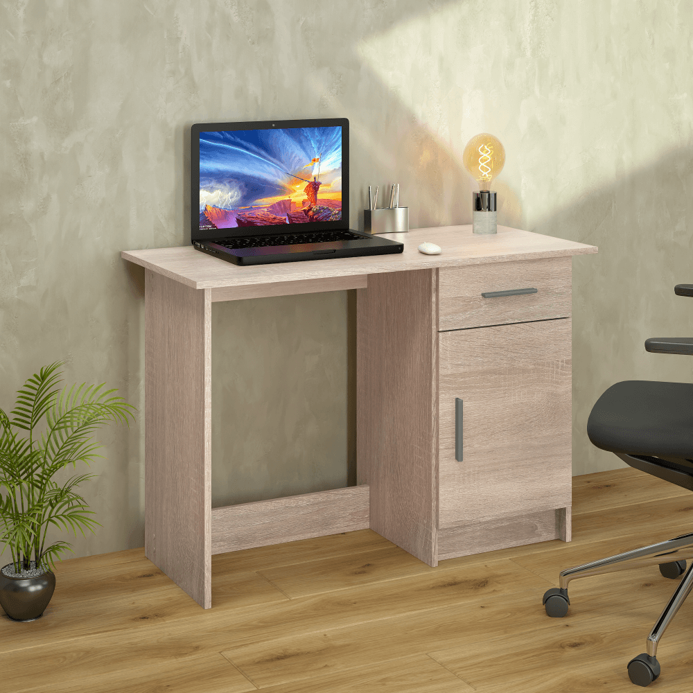 Univerzális PC asztal, sonoma tölgy, SIRISS NEW