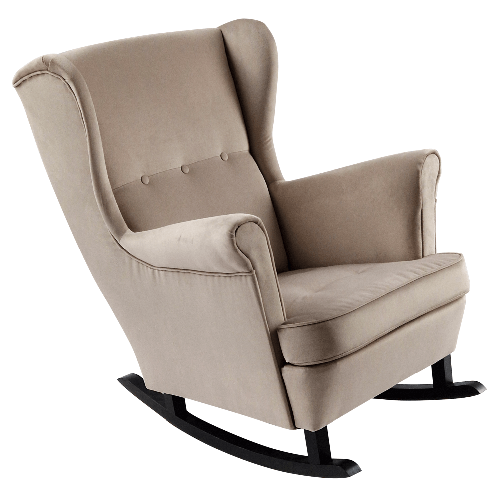 Füles hintafotel, bézs/fekete, TEJA