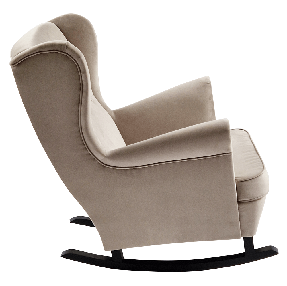 Füles hintafotel, bézs/fekete, TEJA