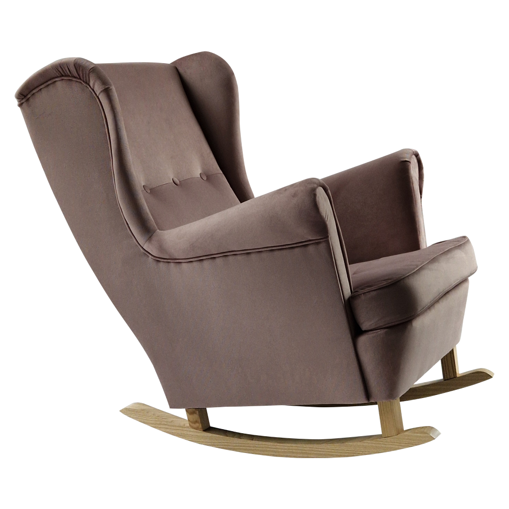 Füles hintafotel, rózsaszín/bükk, TEJA