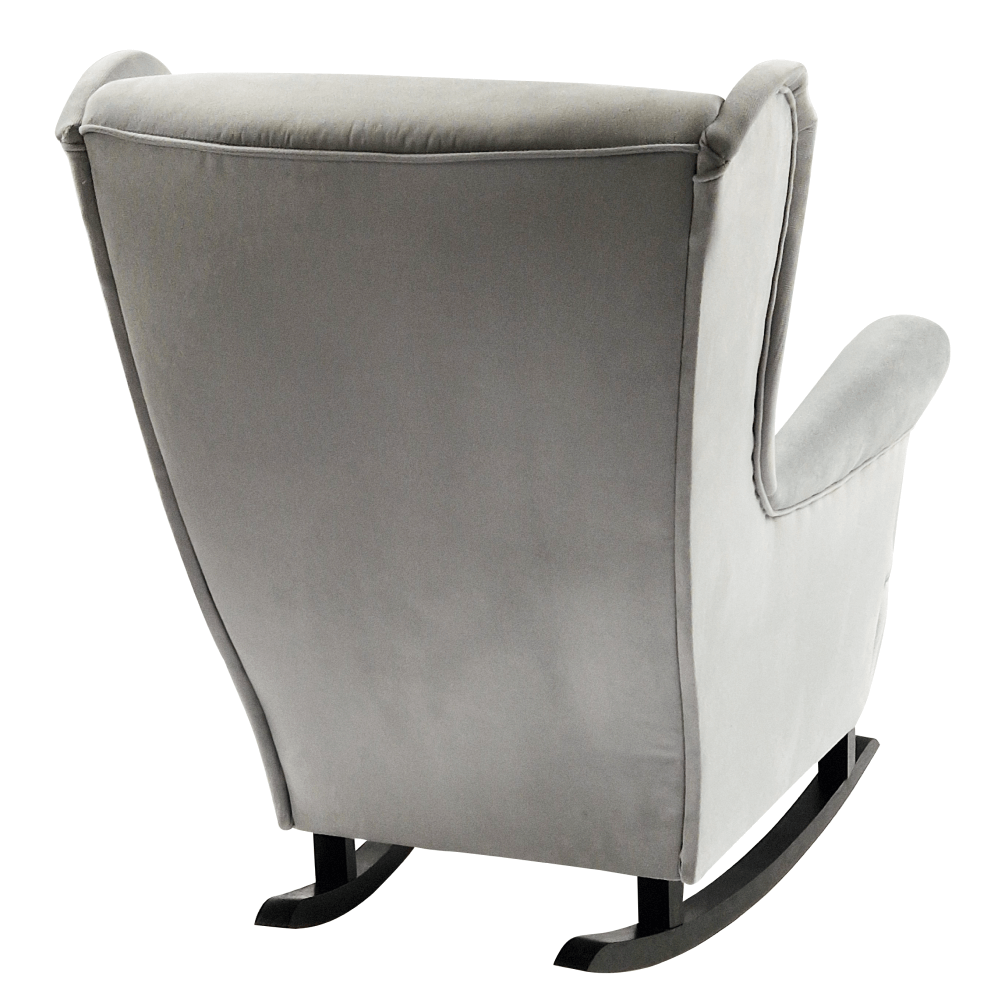 Füles hintafotel, világosszürke/fekete, TEJA