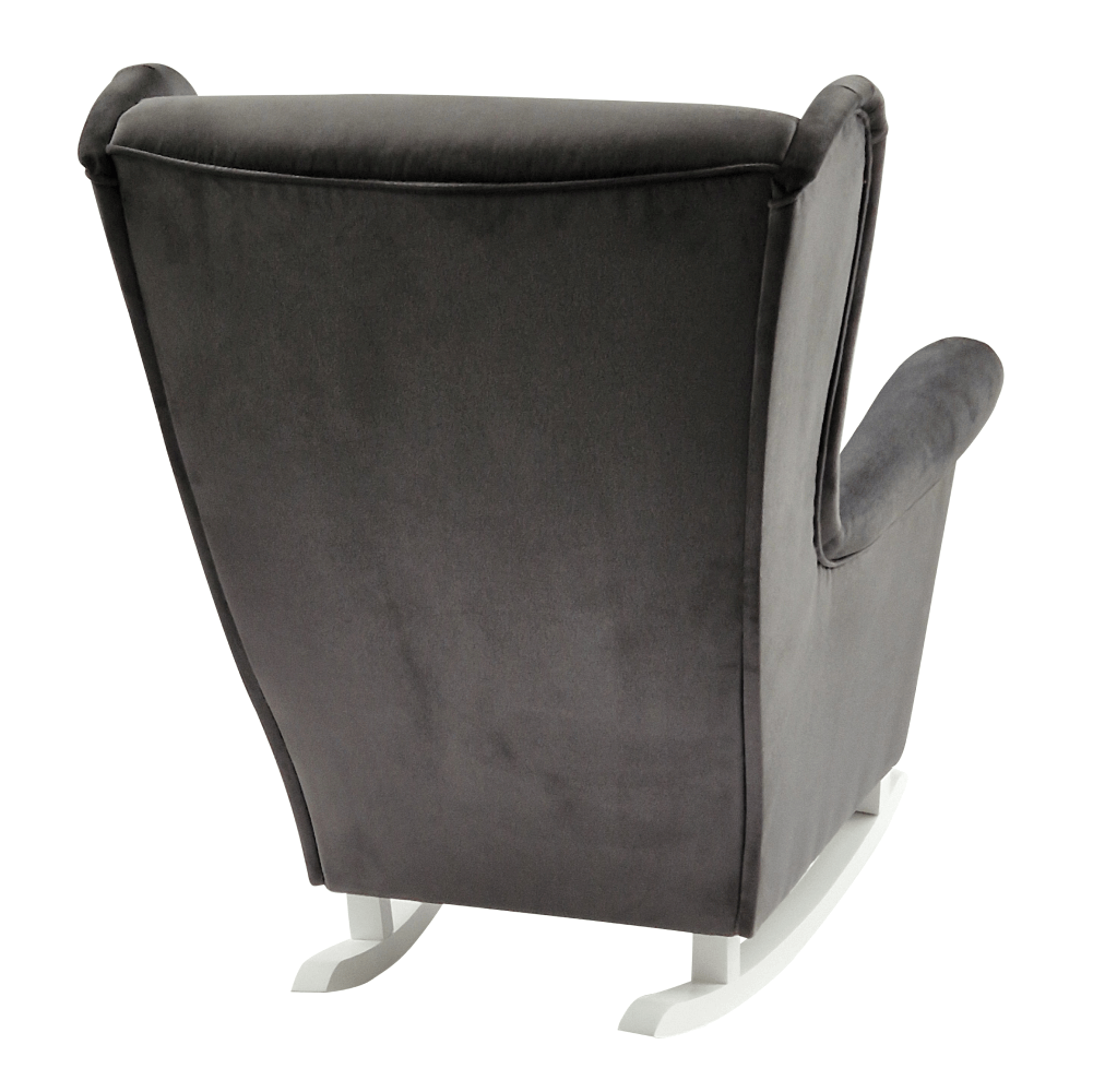 Füles hintafotel, sötétszürke/fehér, TEJA Füles hintafotel, sötétszürke/fehér, TEJA