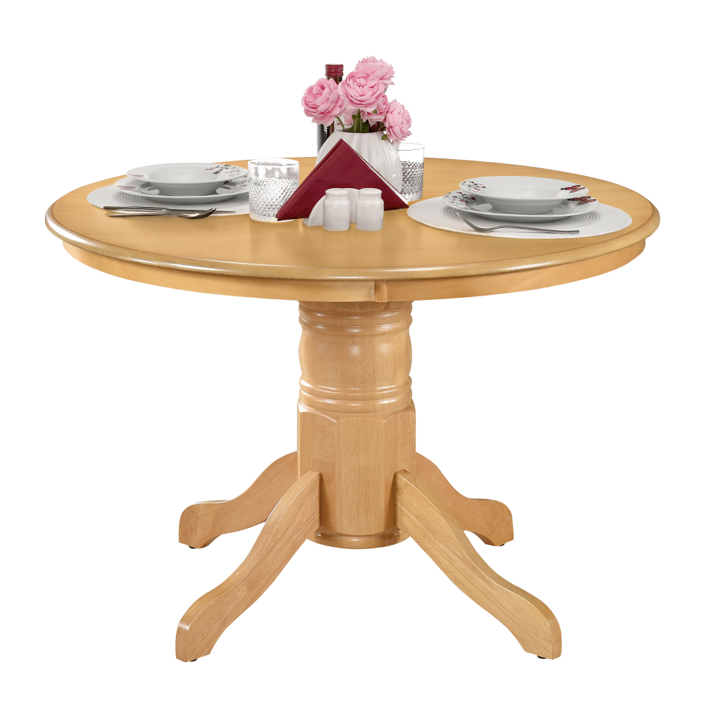 Étkezőasztal, kerek, világos tölgy, átmérő 106 cm, TABLOS Étkezőasztal, kerek, világos tölgy, átmérő 106 cm, TABLOS