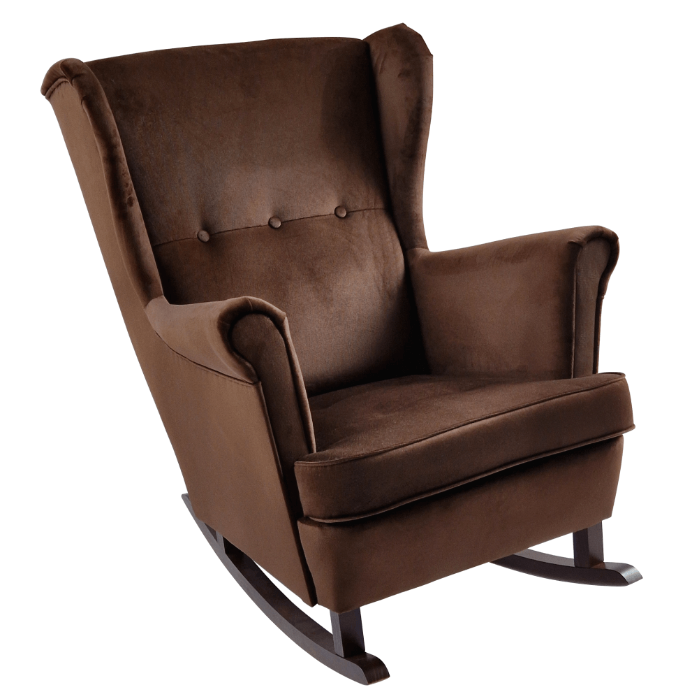 Füles hintafotel, barna/dió, TEJA