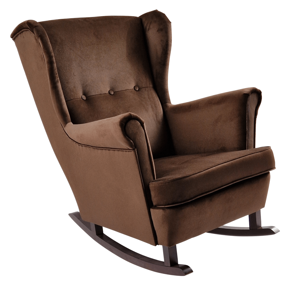 Füles hintafotel, barna/dió, TEJA