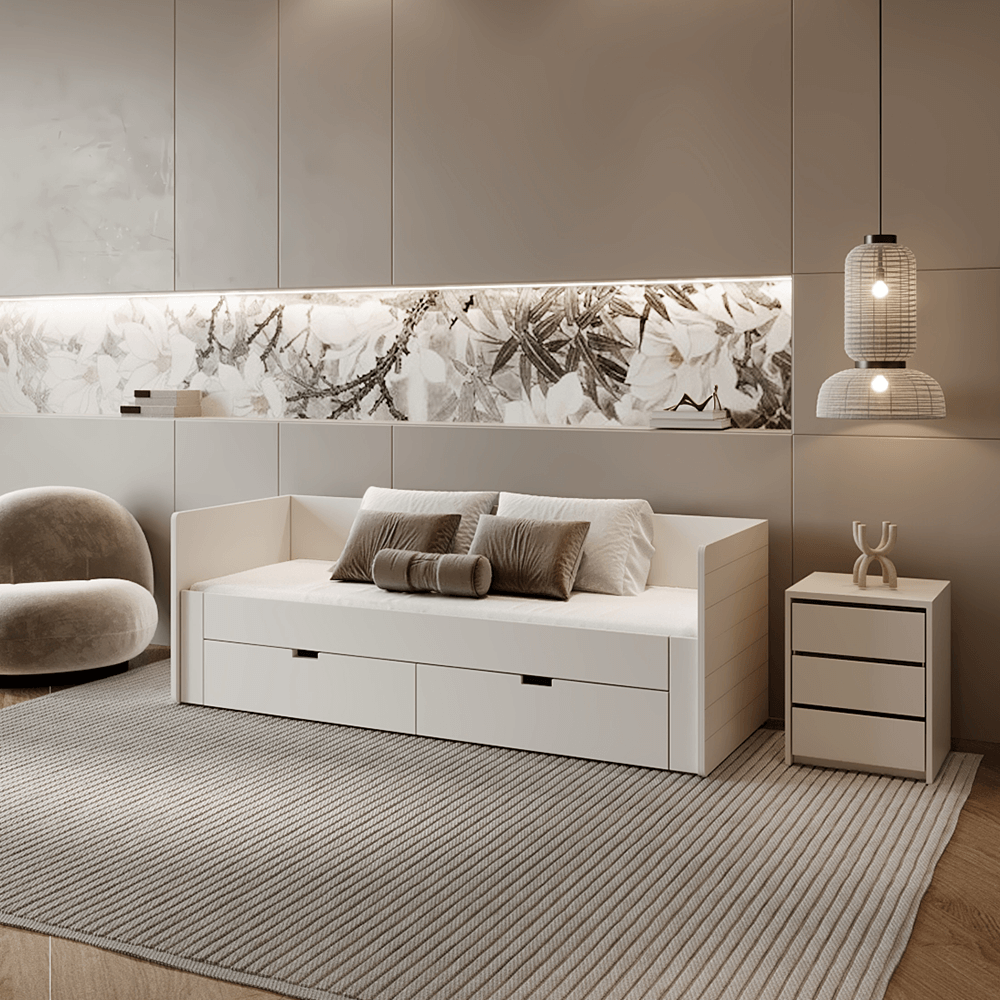 Kihúzható ágy, fehér, 90/180x200, ANTONY Kihúzható ágy, fehér, 90/180x200, ANTONY