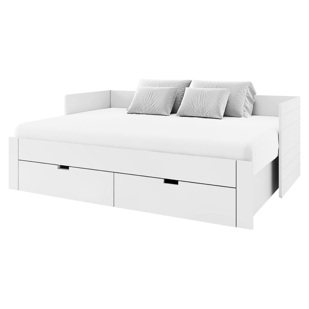 Kihúzható ágy, fehér, 90/180x200, ANTONY Kihúzható ágy, fehér, 90/180x200, ANTONY