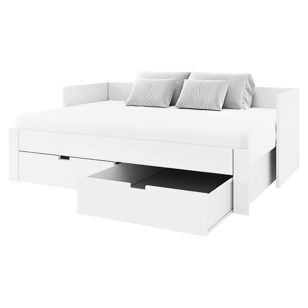 Kihúzható ágy, fehér, 90/180x200, ANTONY Kihúzható ágy, fehér, 90/180x200, ANTONY