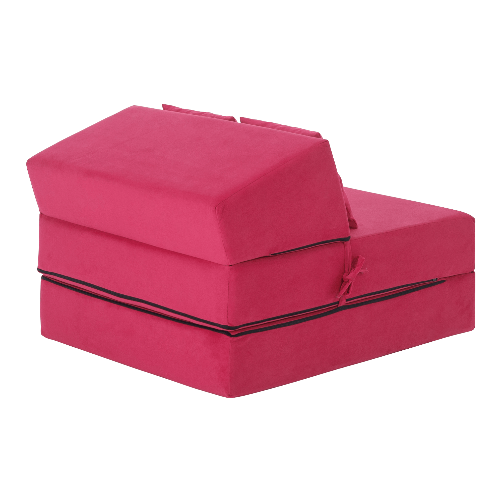 Összecsukható matrac/fotel, 2v1, rózsaszín magenta, PELOS Összecsukható matrac/fotel, 2v1, rózsaszín magenta, PELOS