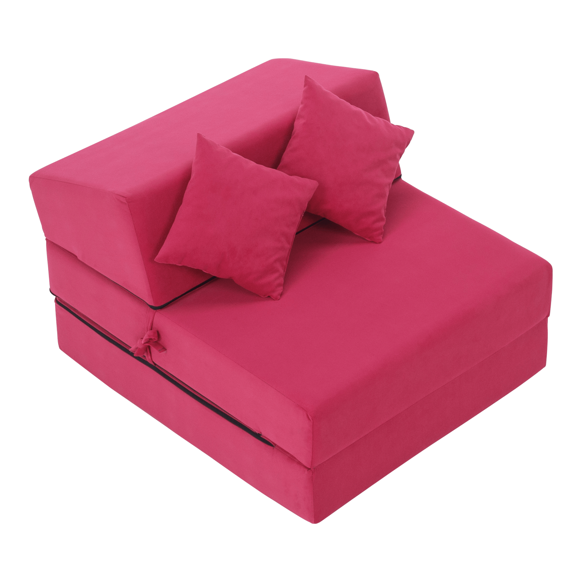 Összecsukható matrac/fotel, 2v1, rózsaszín magenta, PELOS Összecsukható matrac/fotel, 2v1, rózsaszín magenta, PELOS