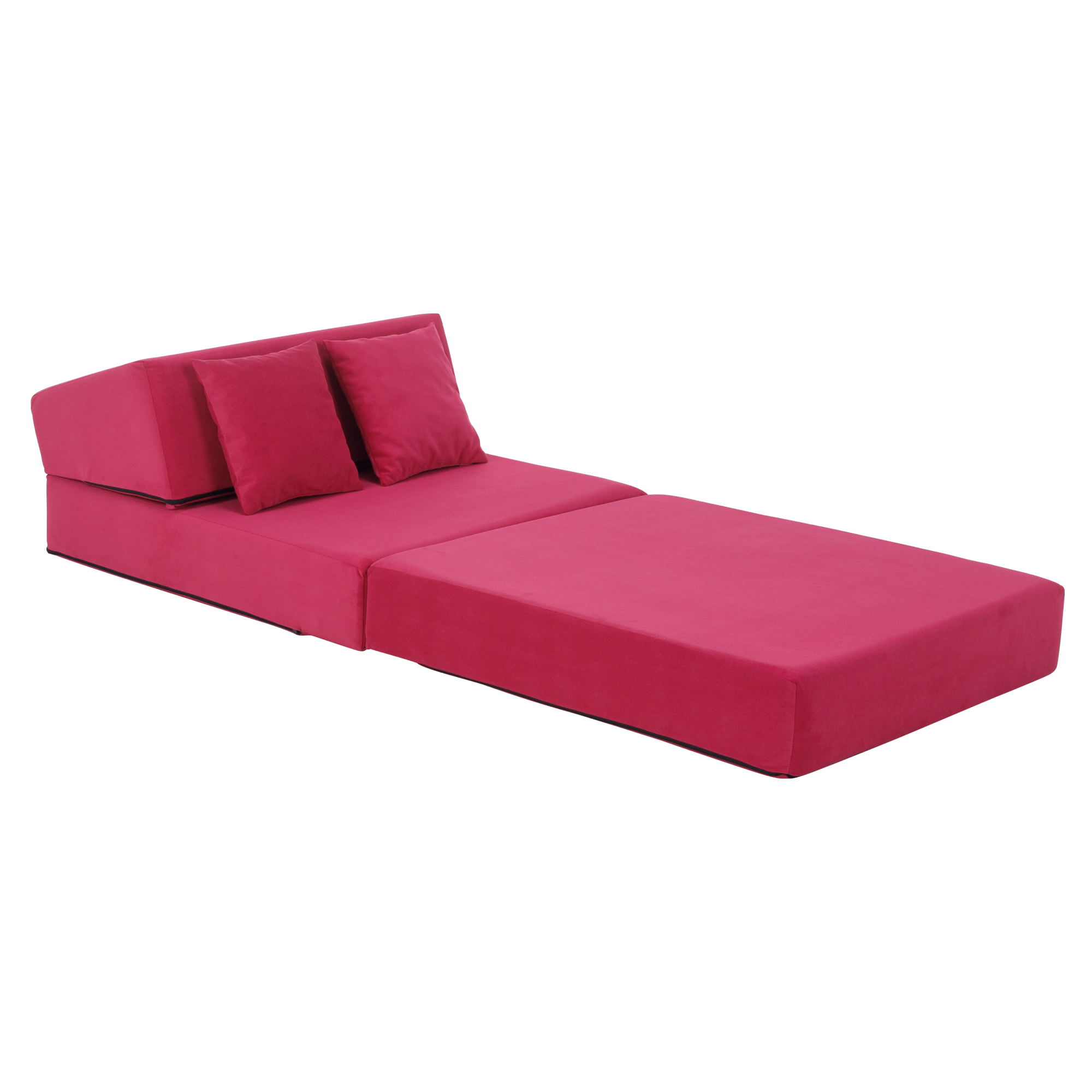 Összecsukható matrac/fotel, 2v1, rózsaszín magenta, PELOS Összecsukható matrac/fotel, 2v1, rózsaszín magenta, PELOS