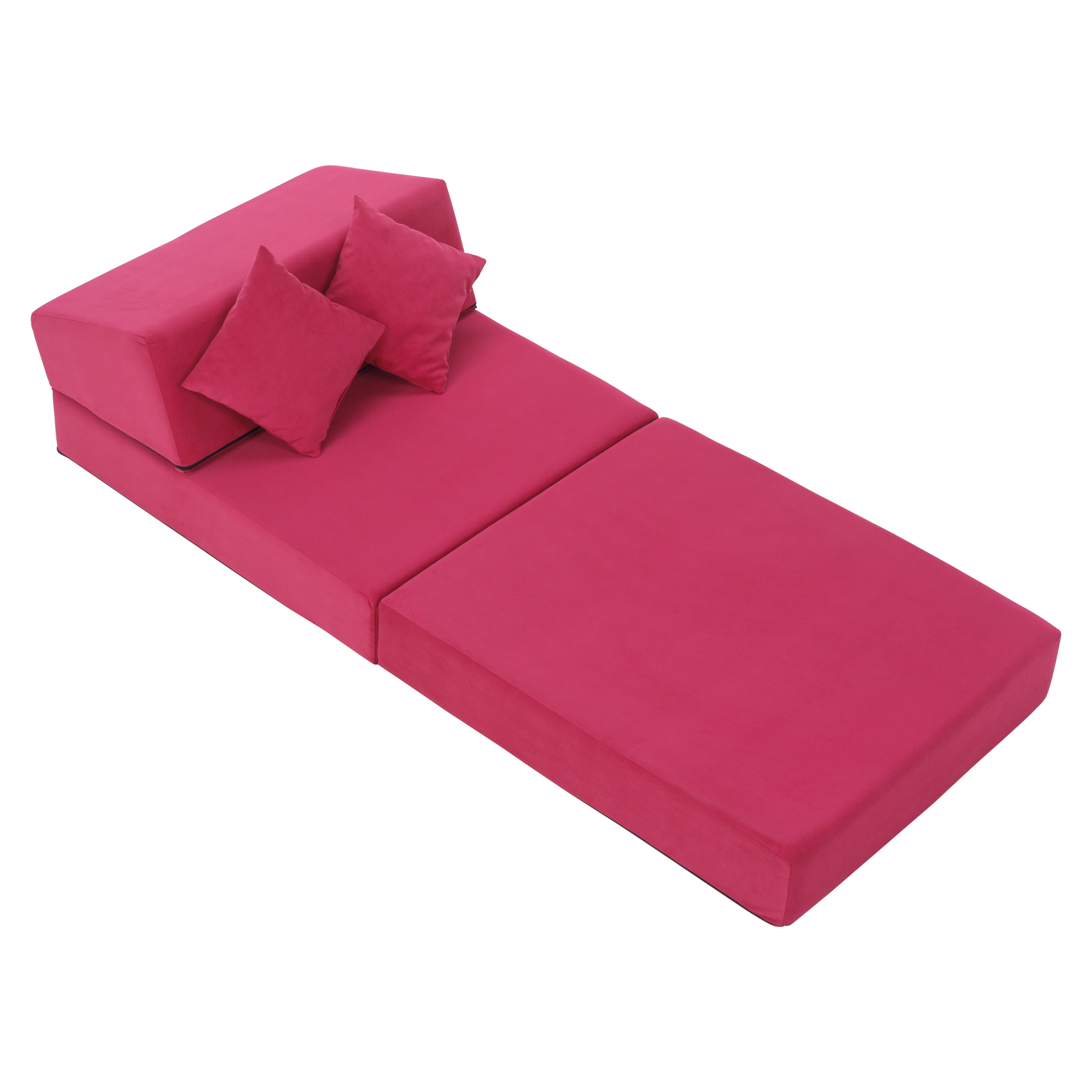 Összecsukható matrac/fotel, 2v1, rózsaszín magenta, PELOS Összecsukható matrac/fotel, 2v1, rózsaszín magenta, PELOS