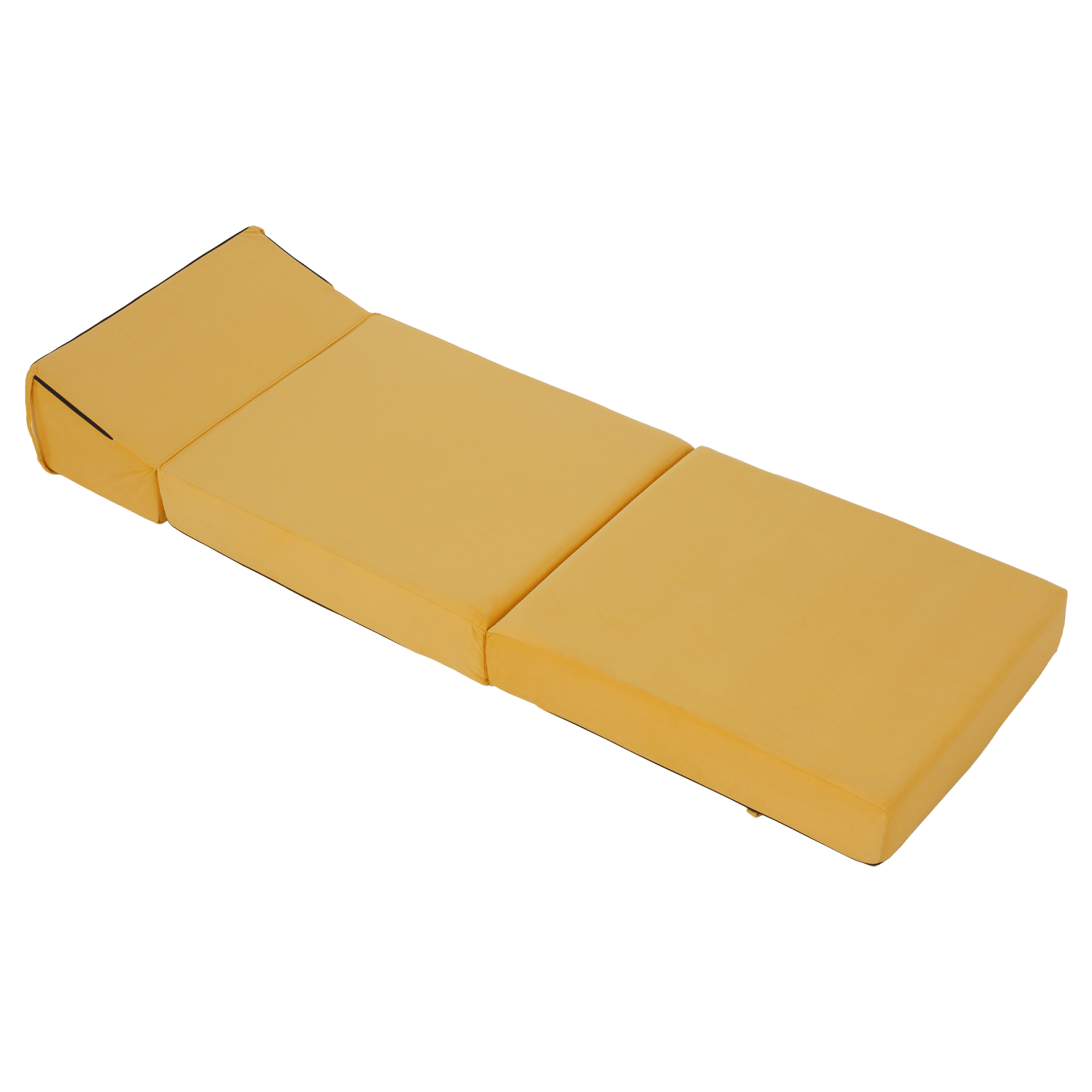 Összecsukható matrac/fotel, 2v1, sárga, PELOS Összecsukható matrac/fotel, 2v1, sárga, PELOS