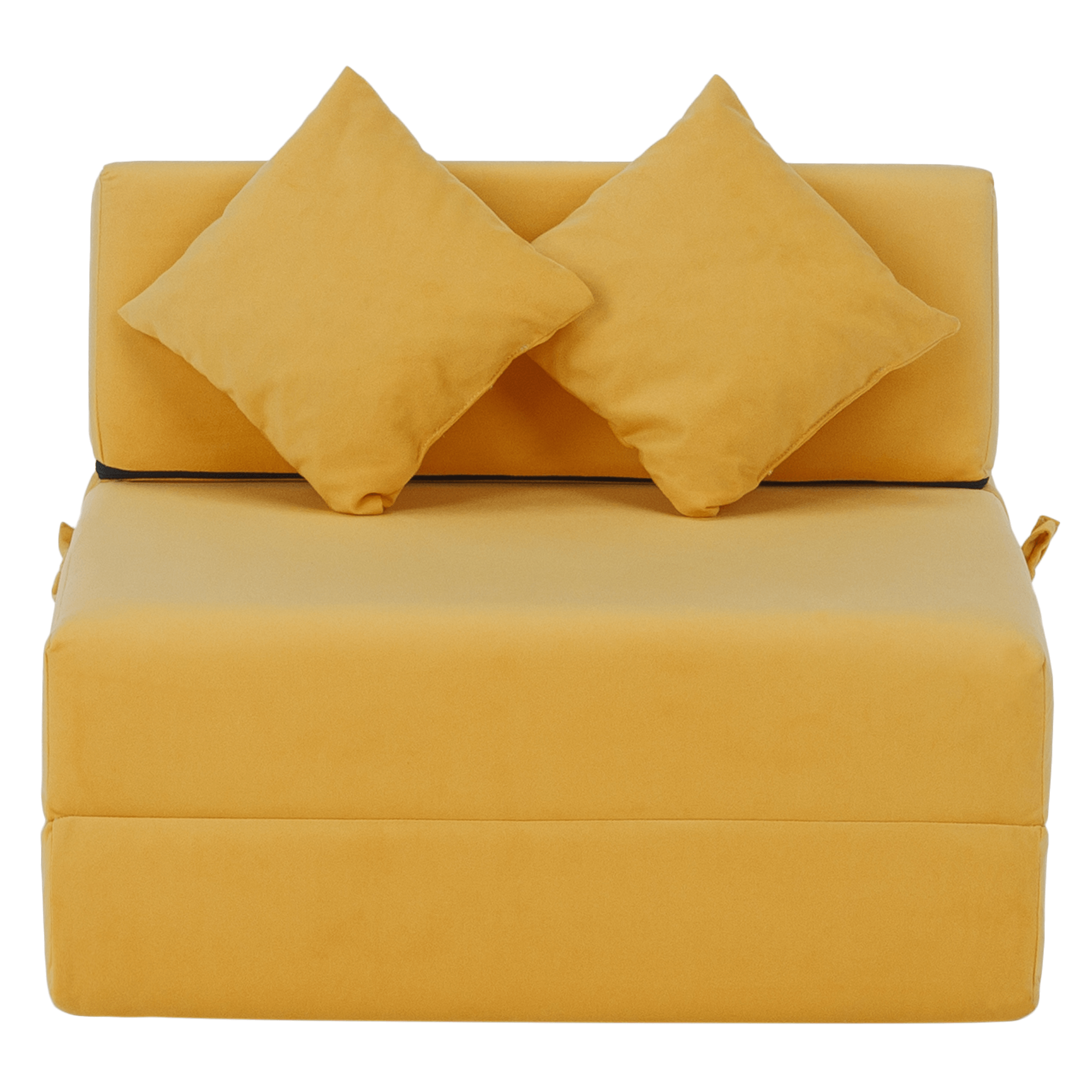 Összecsukható matrac/fotel, 2v1, sárga, PELOS Összecsukható matrac/fotel, 2v1, sárga, PELOS