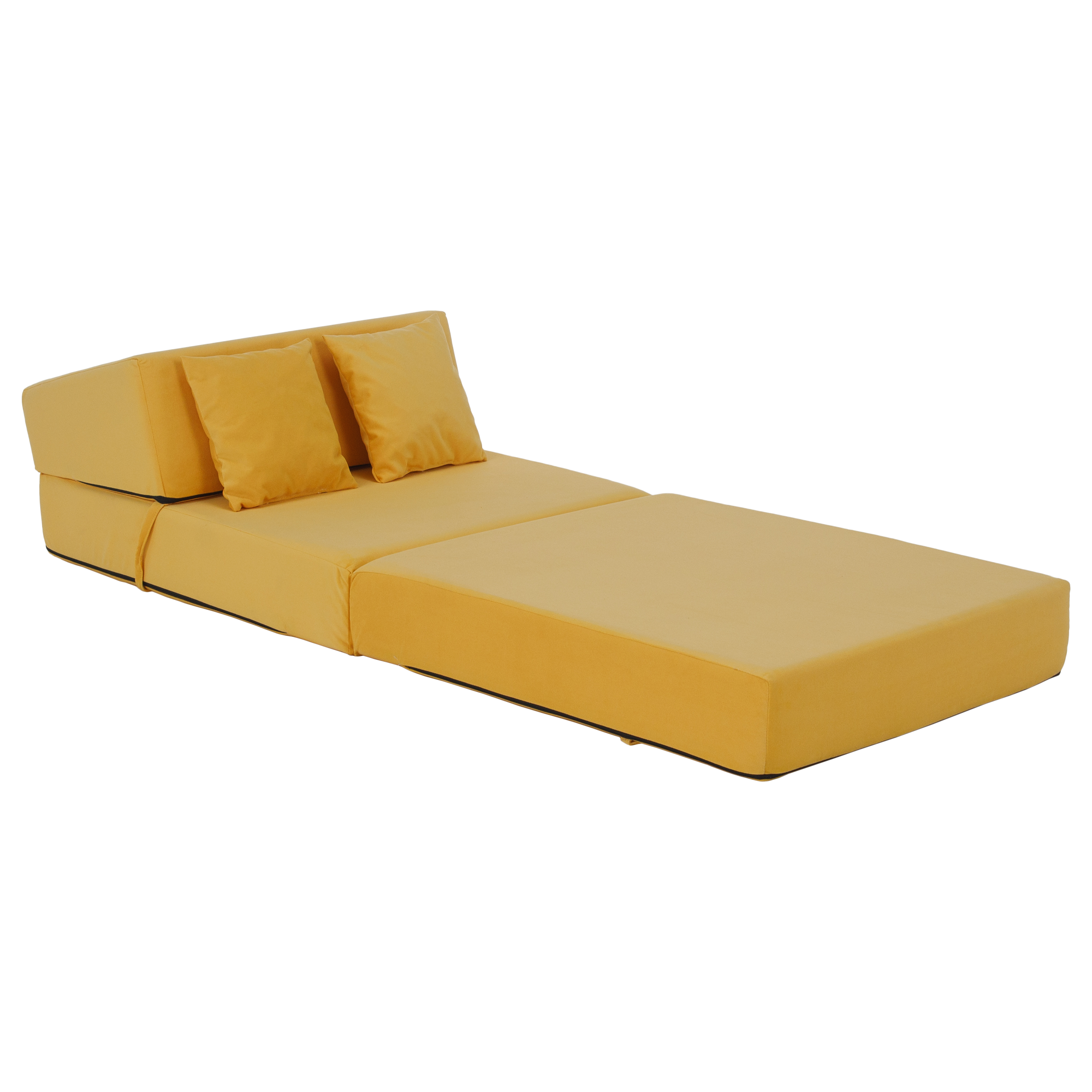 Összecsukható matrac/fotel, 2v1, sárga, PELOS Összecsukható matrac/fotel, 2v1, sárga, PELOS