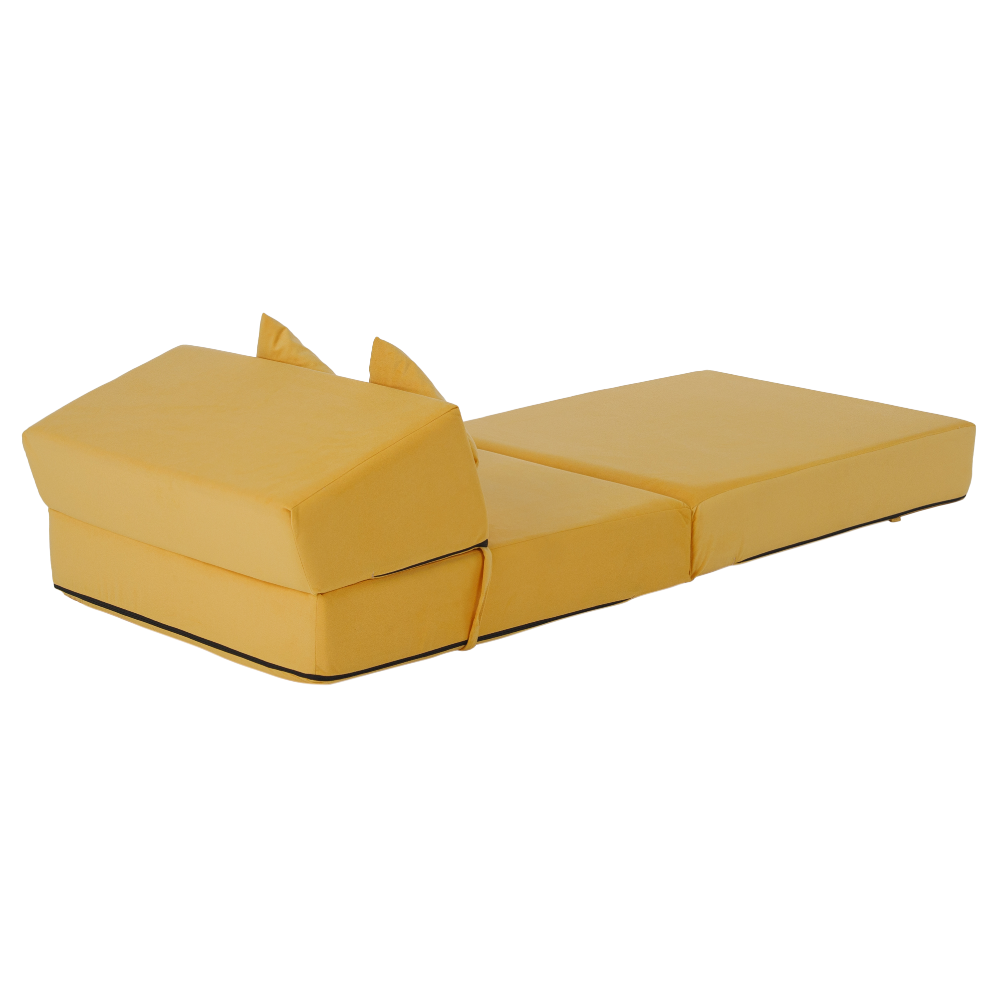 Összecsukható matrac/fotel, 2v1, sárga, PELOS Összecsukható matrac/fotel, 2v1, sárga, PELOS