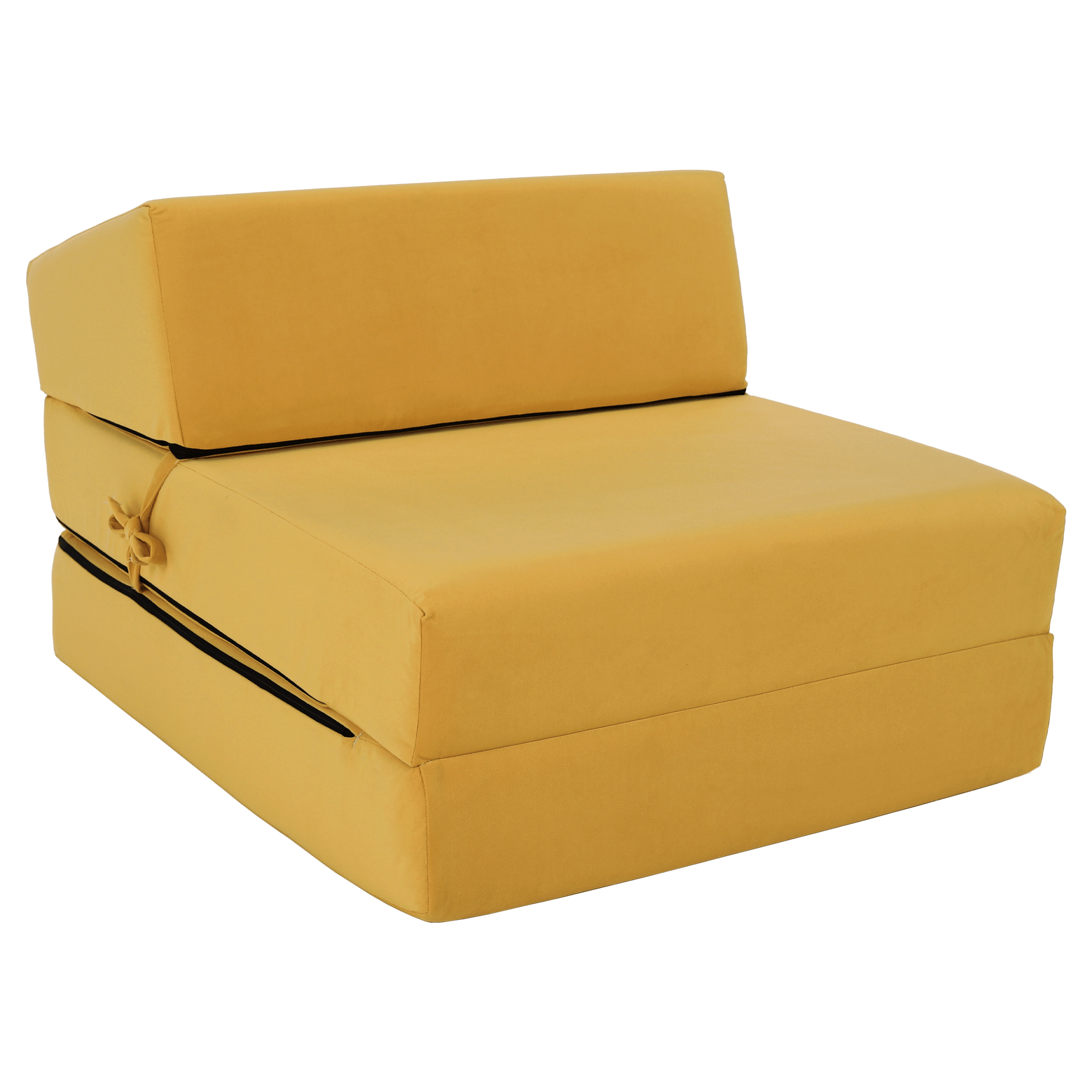 Összecsukható matrac/fotel, 2v1, sárga, PELOS Összecsukható matrac/fotel, 2v1, sárga, PELOS